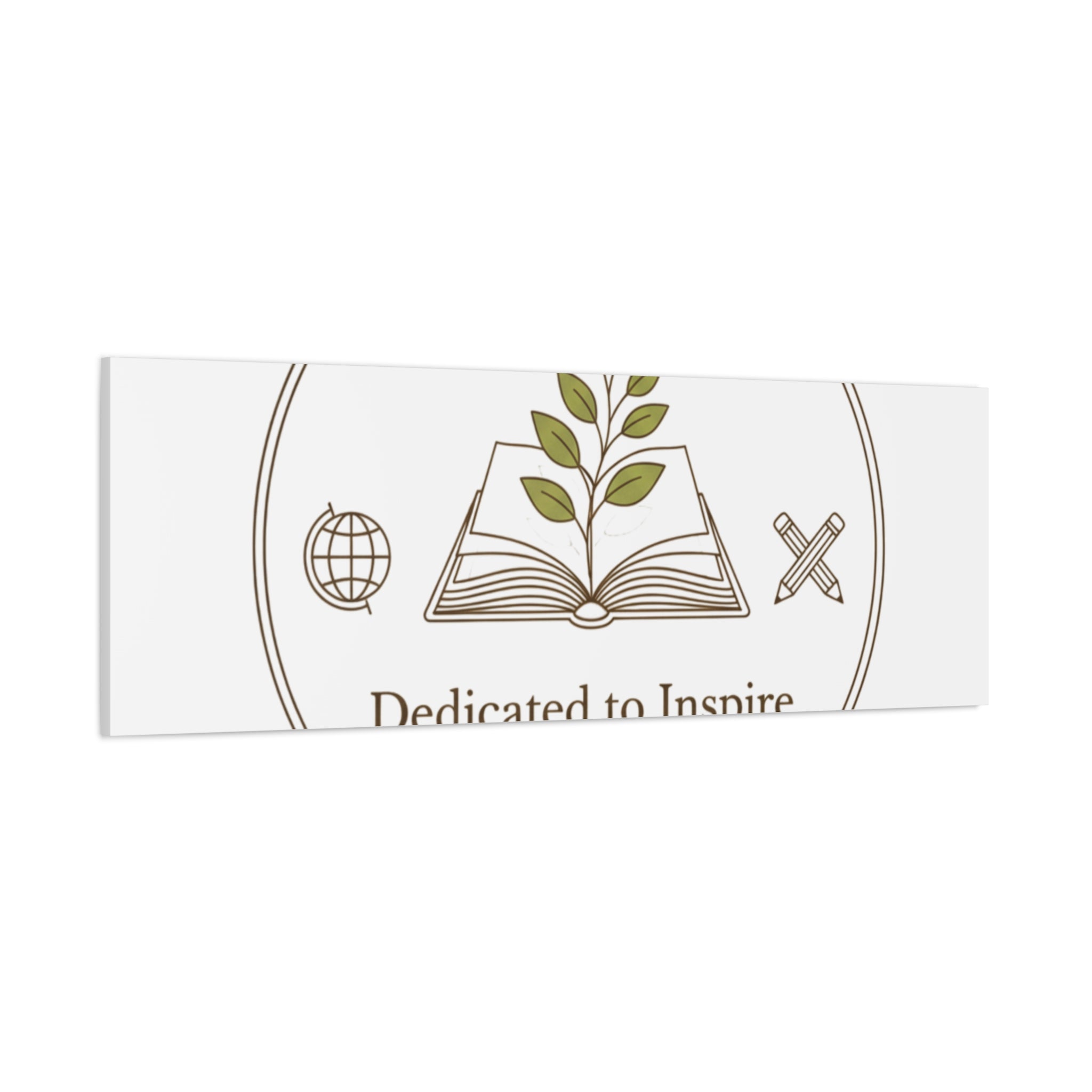 Dedicated to Inspire Canvas | Minimalist Teacher Decor, Educator Pride