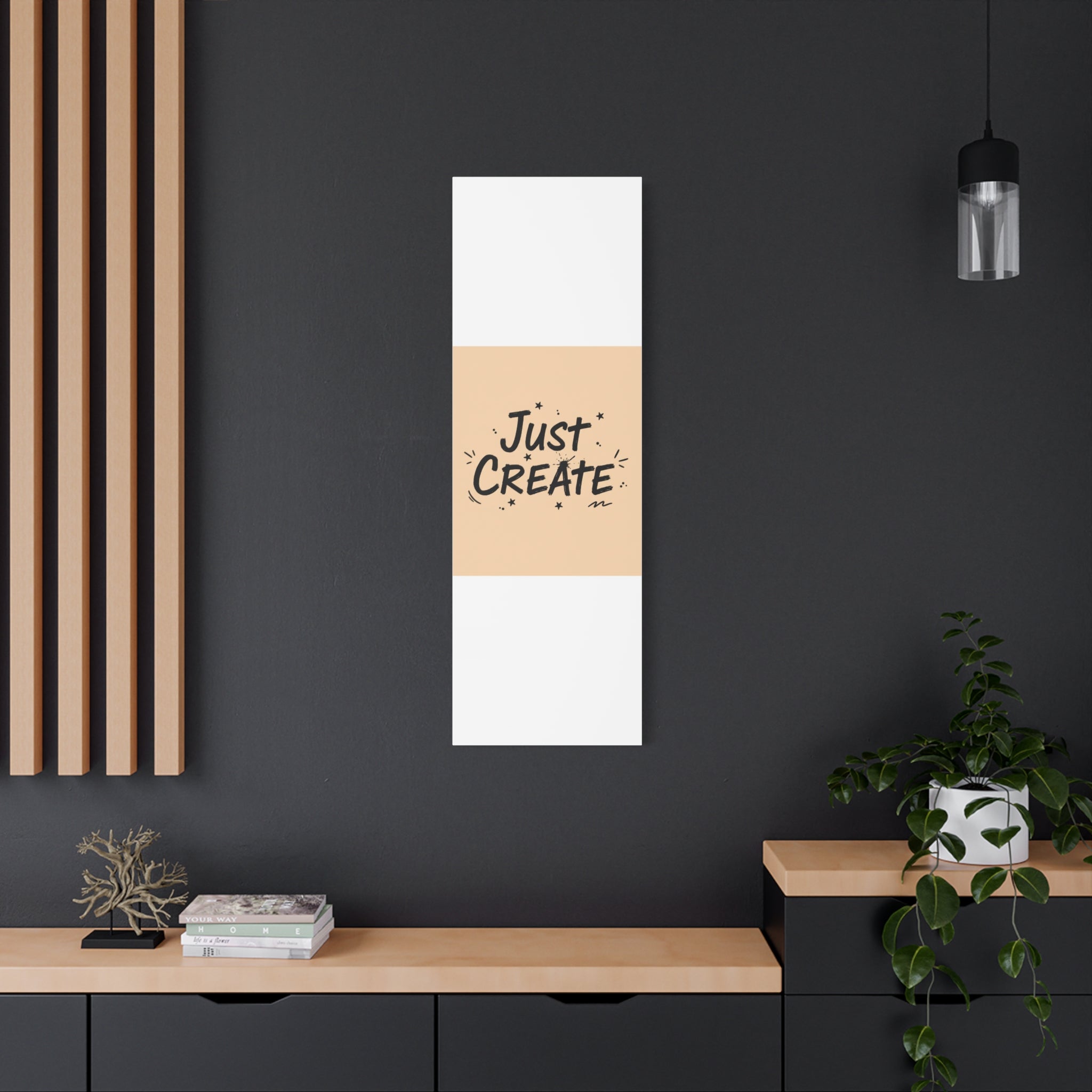 Just Create marker scribble art Canvas | Handwritten marker aesthetic