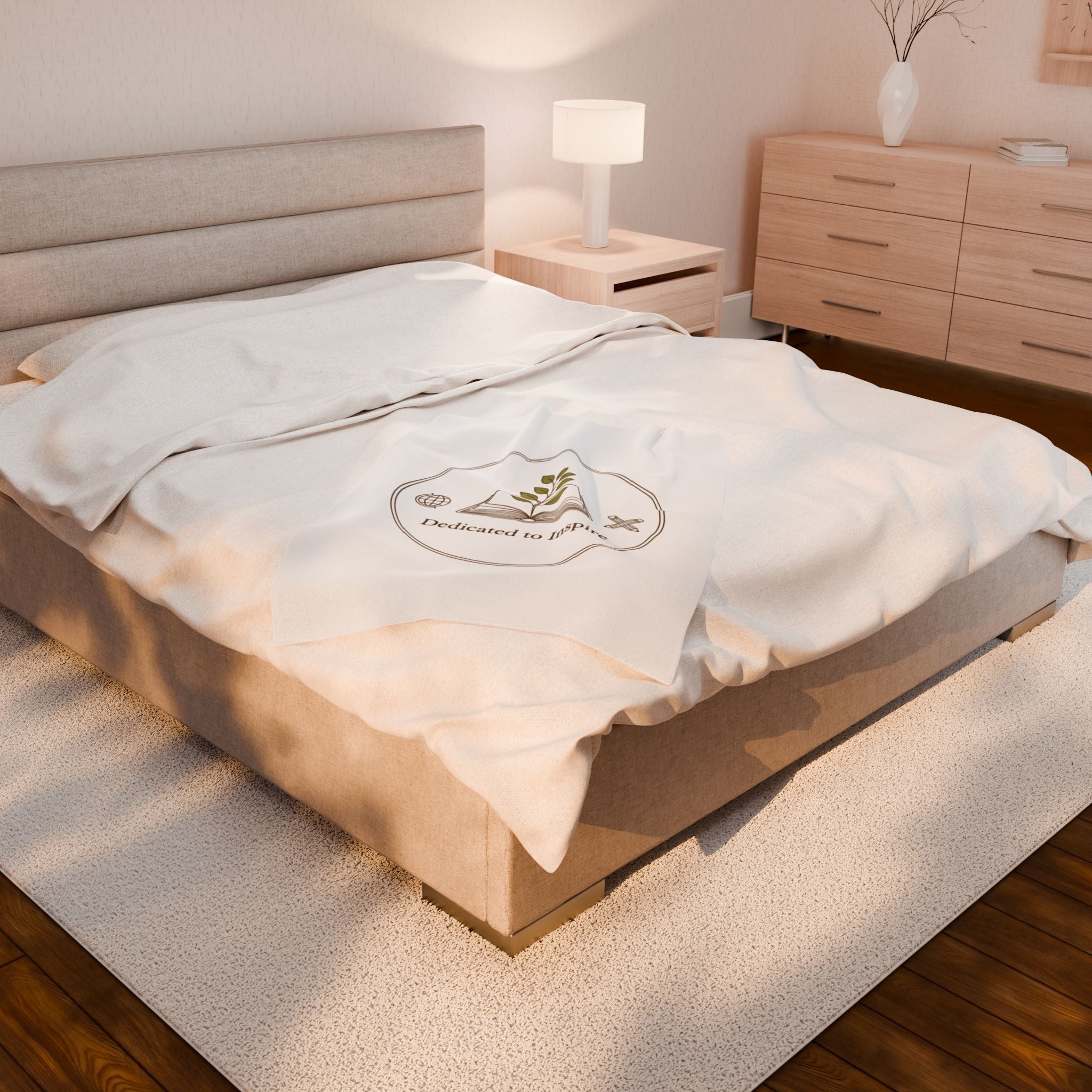 teacher emblem plush blanket