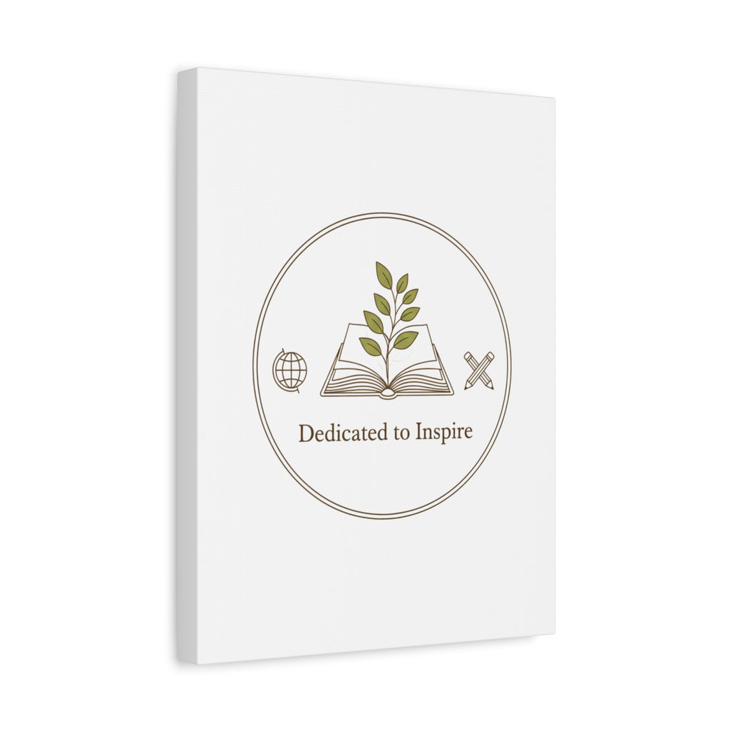 Dedicated to Inspire Canvas | Minimalist Teacher Decor, Educator Pride