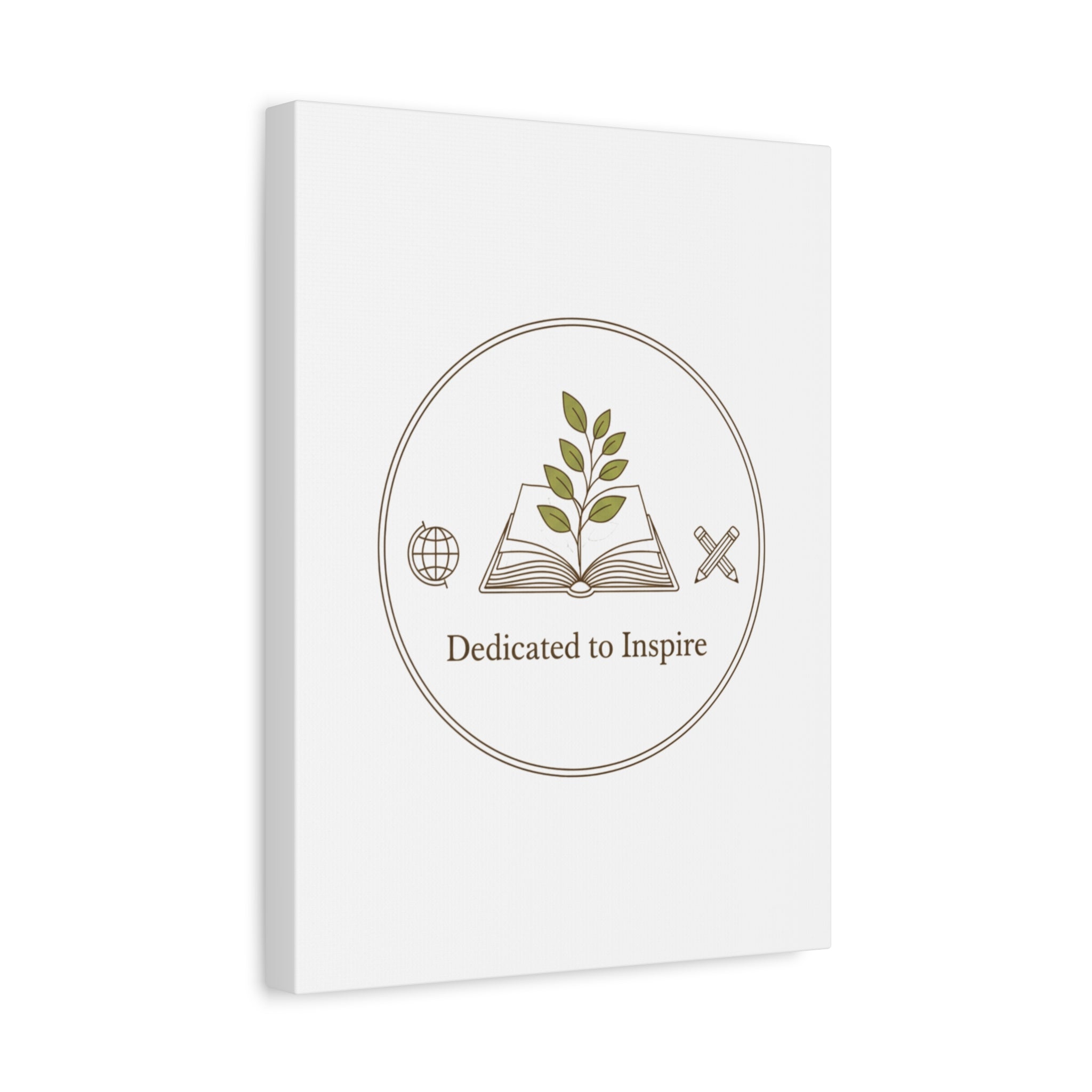 Dedicated to Inspire Canvas | Minimalist Teacher Decor, Educator Pride