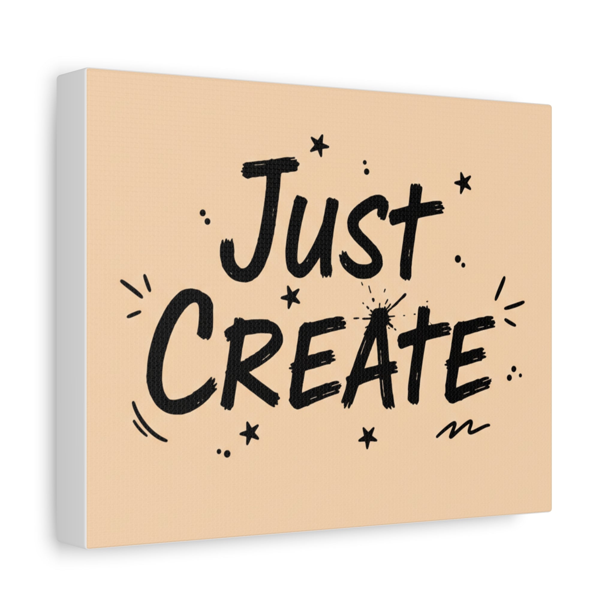 Just Create marker scribble art Canvas | Handwritten marker aesthetic