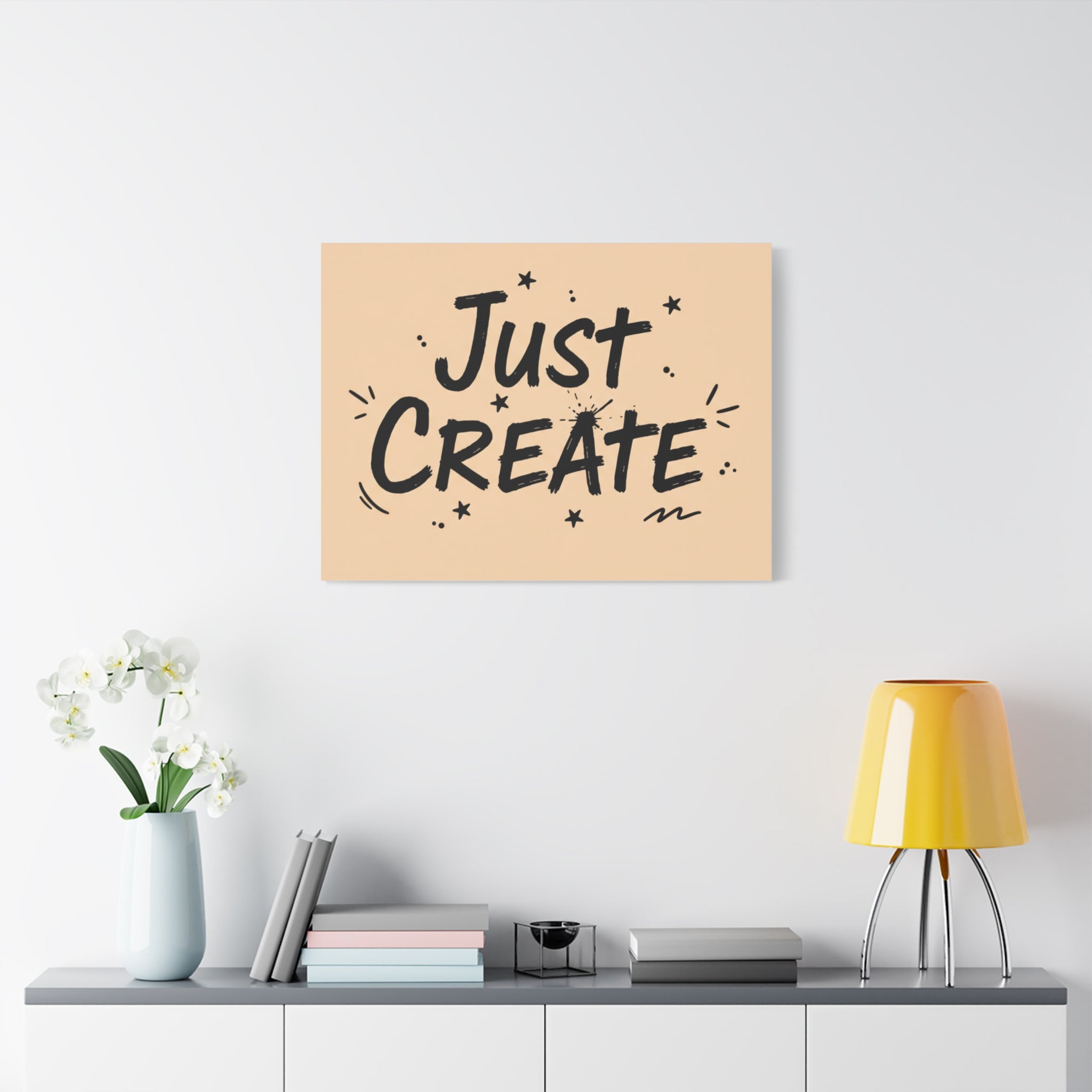 Just Create marker scribble art Canvas | Handwritten marker aesthetic