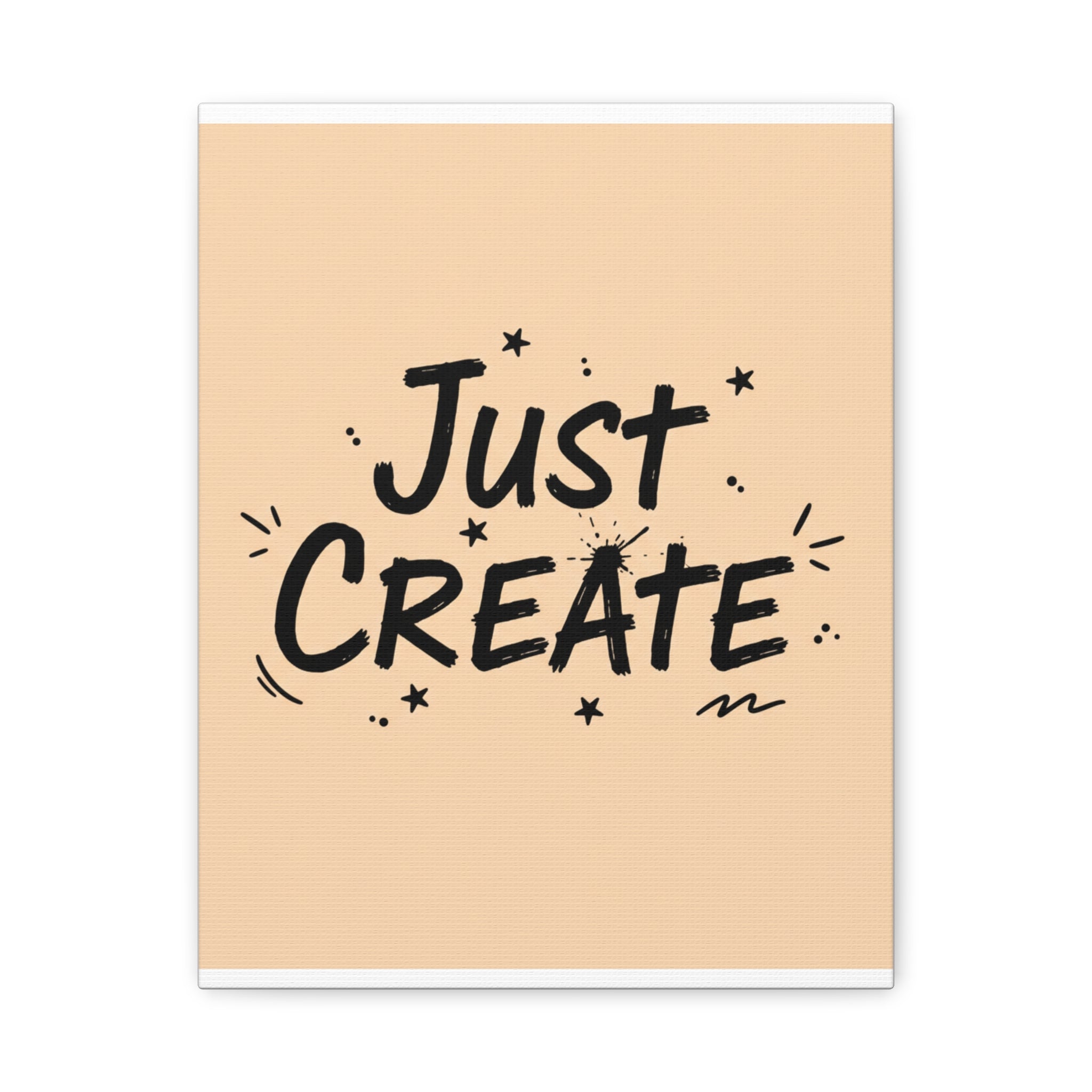 Just Create marker scribble art Canvas | Handwritten marker aesthetic