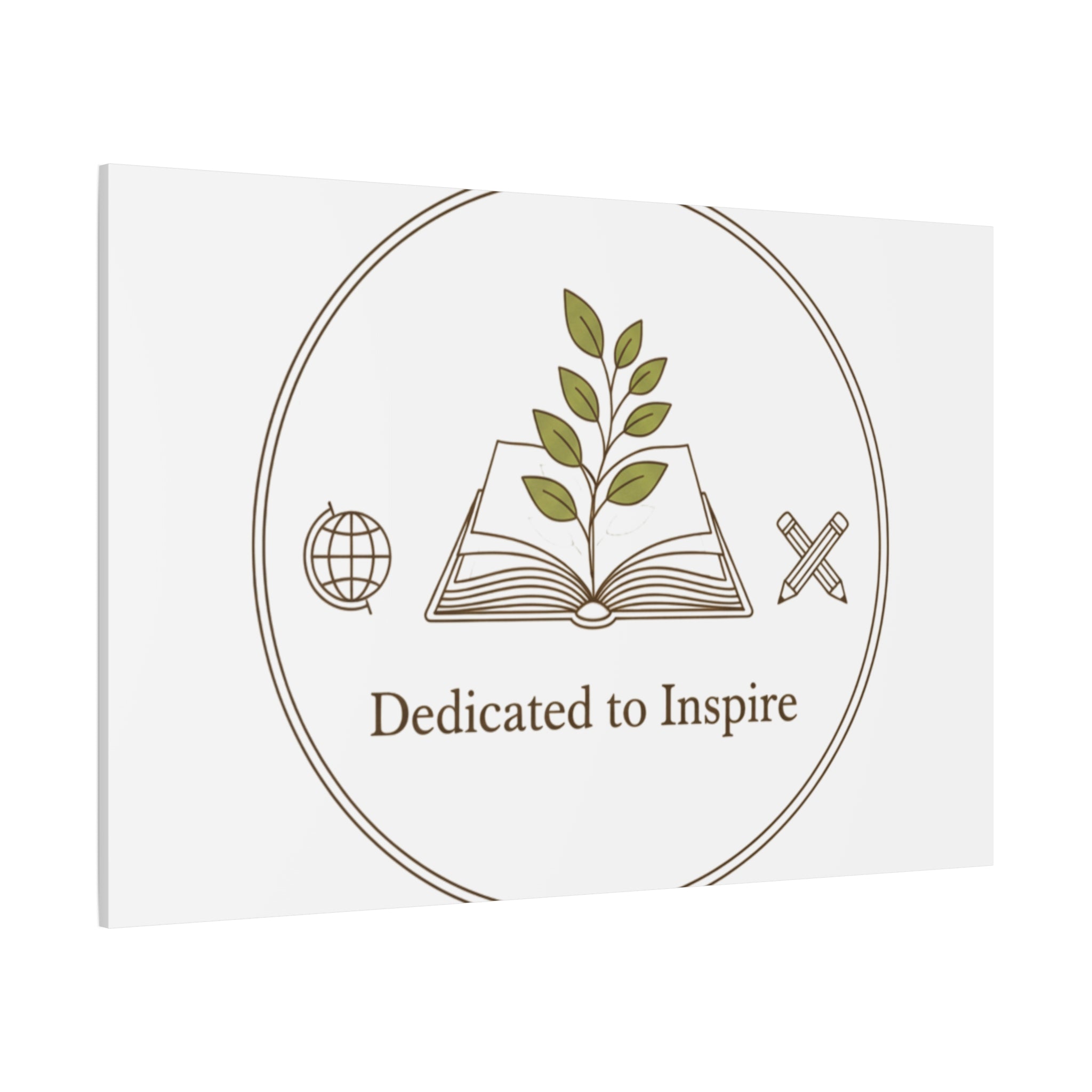 Dedicated to Inspire Canvas | Minimalist Teacher Decor, Educator Pride