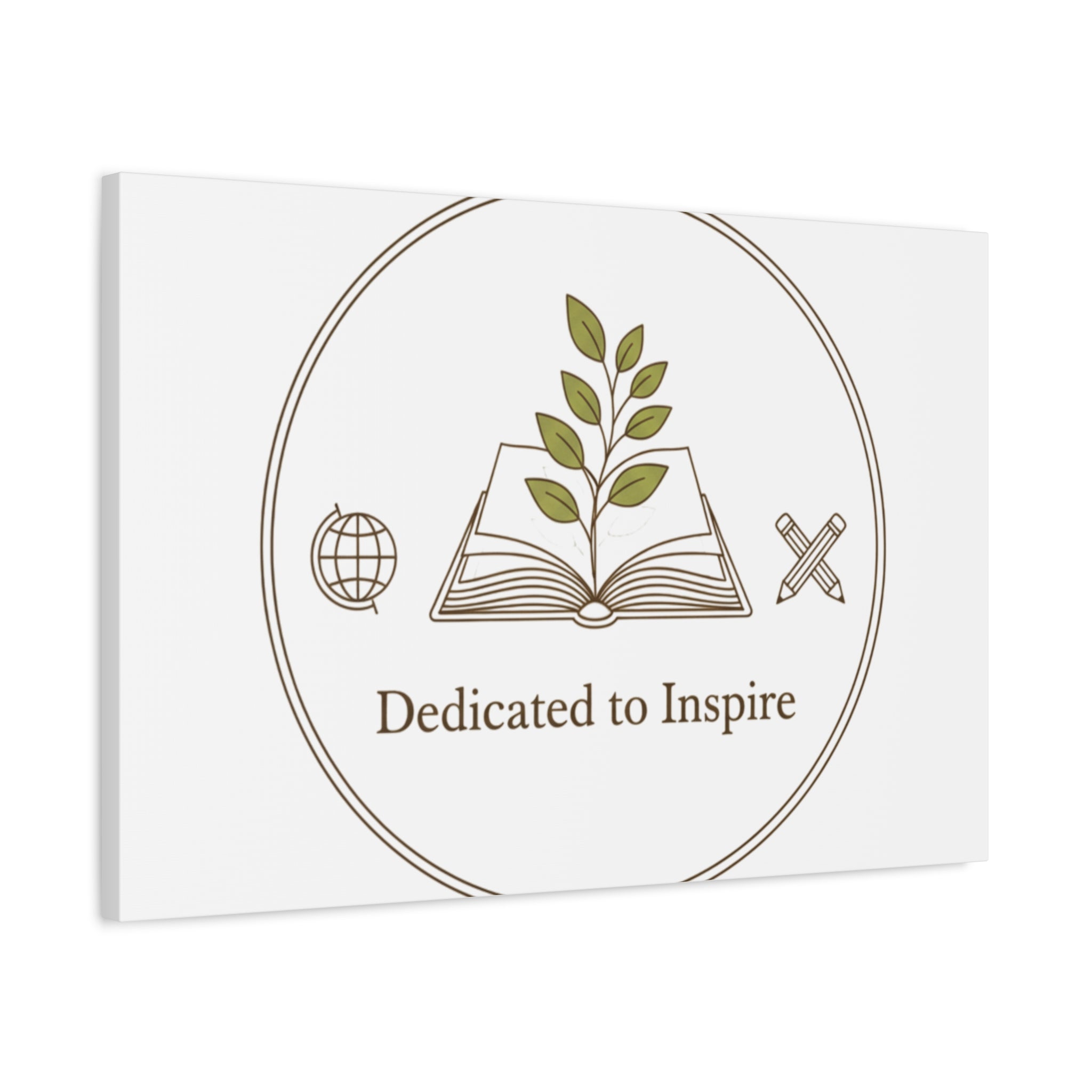 Dedicated to Inspire Canvas | Minimalist Teacher Decor, Educator Pride