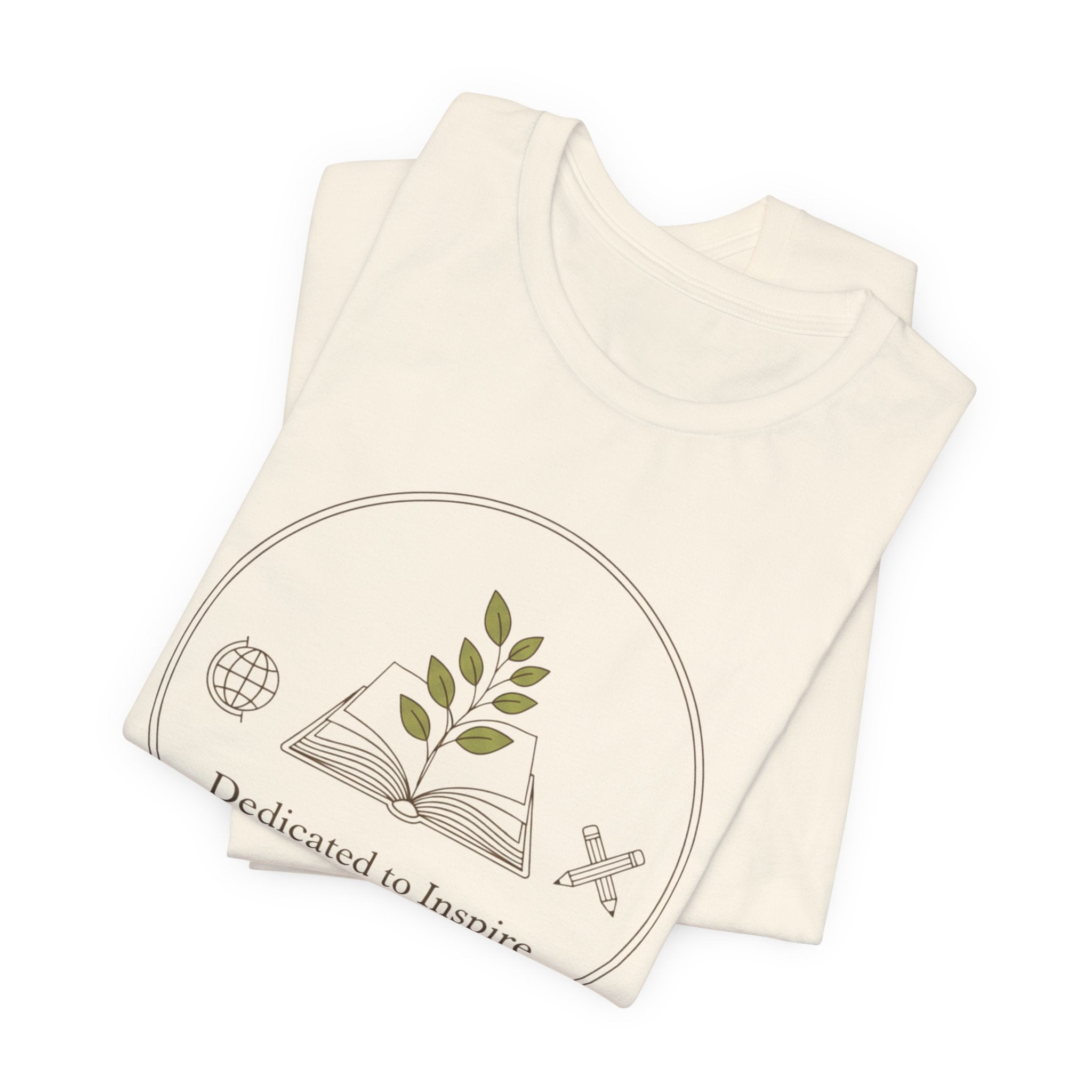 Dedicated to Inspire Tee | modern teacher shirt, minimalist educator pride