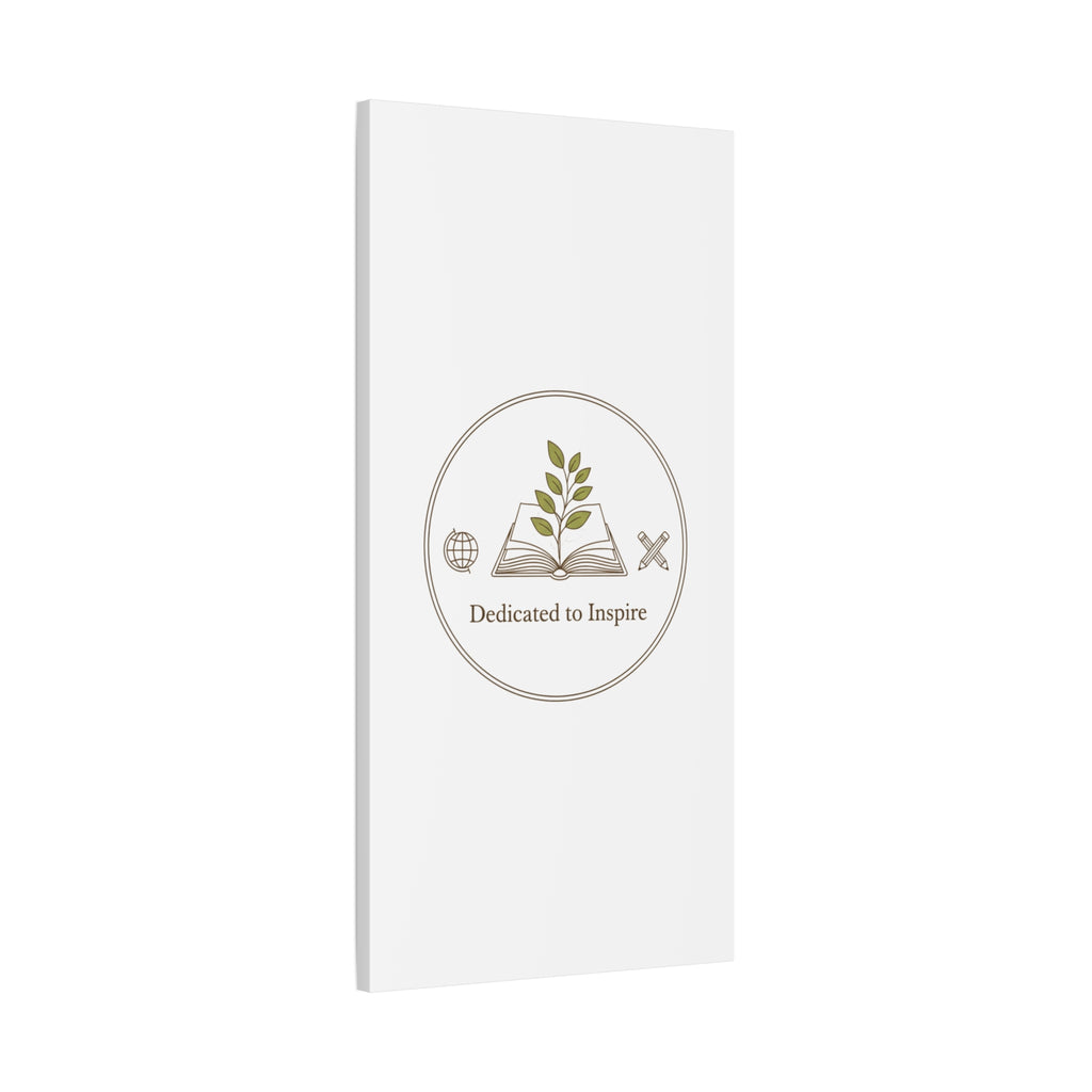 Dedicated to Inspire Canvas | Minimalist Teacher Decor, Educator Pride