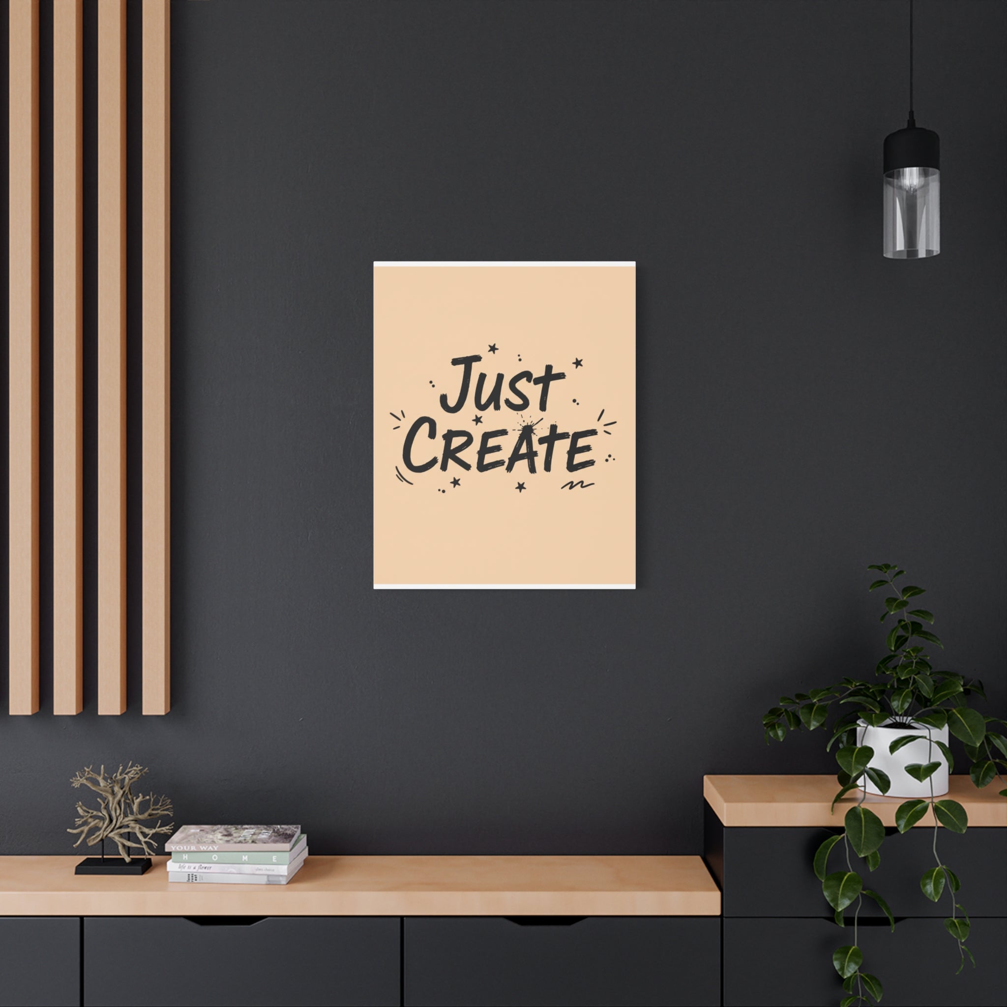 Just Create marker scribble art Canvas | Handwritten marker aesthetic