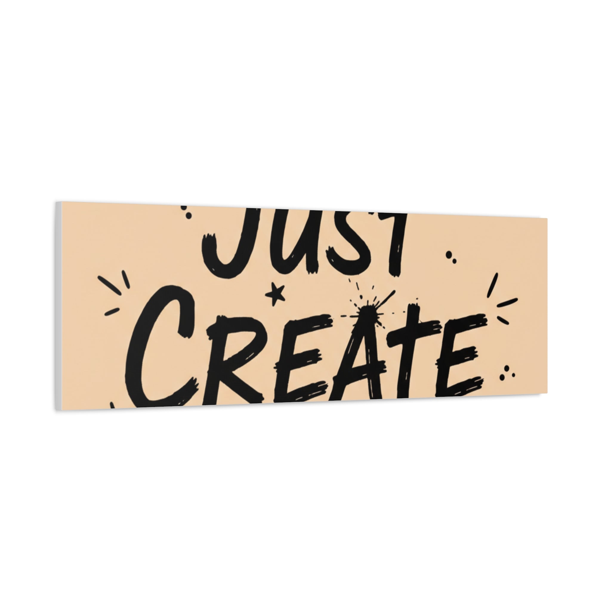 Just Create marker scribble art Canvas | Handwritten marker aesthetic