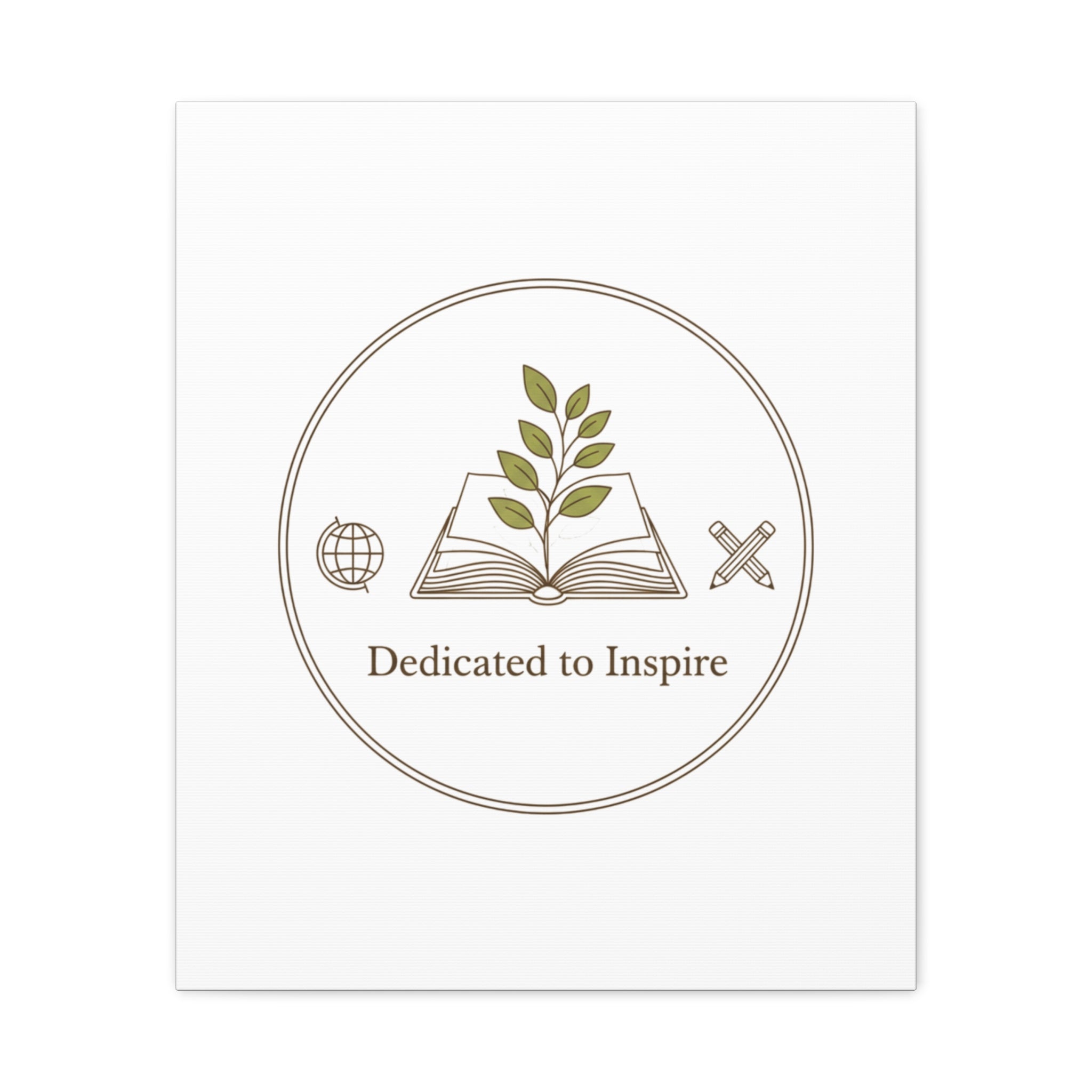 Dedicated to Inspire Canvas | Minimalist Teacher Decor, Educator Pride