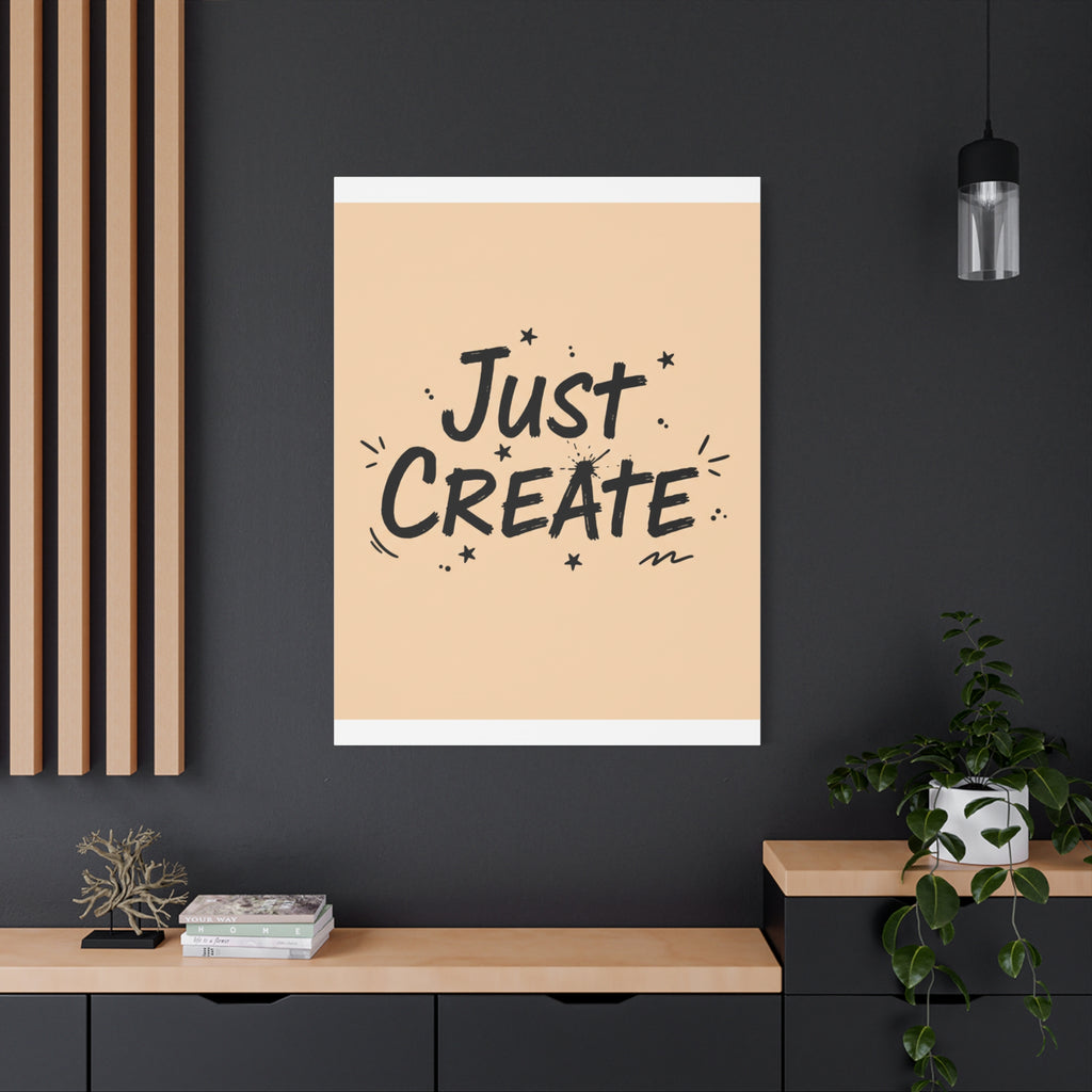 Just Create marker scribble art Canvas | Handwritten marker aesthetic