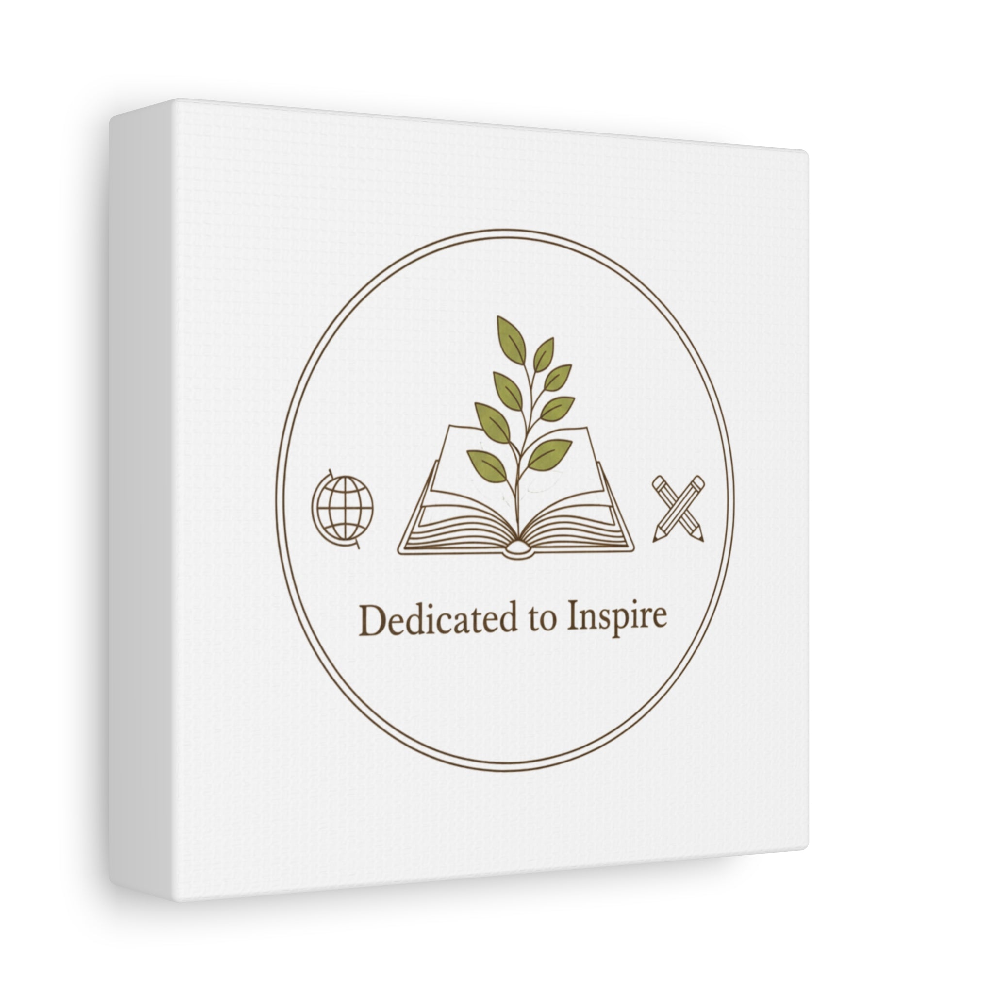 Dedicated to Inspire Canvas | Minimalist Teacher Decor, Educator Pride