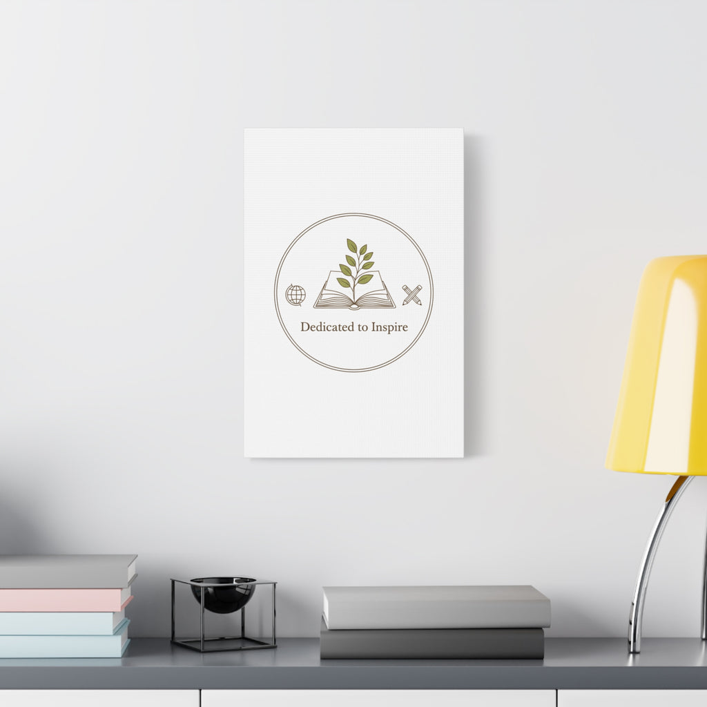 Dedicated to Inspire Canvas | Minimalist Teacher Decor, Educator Pride