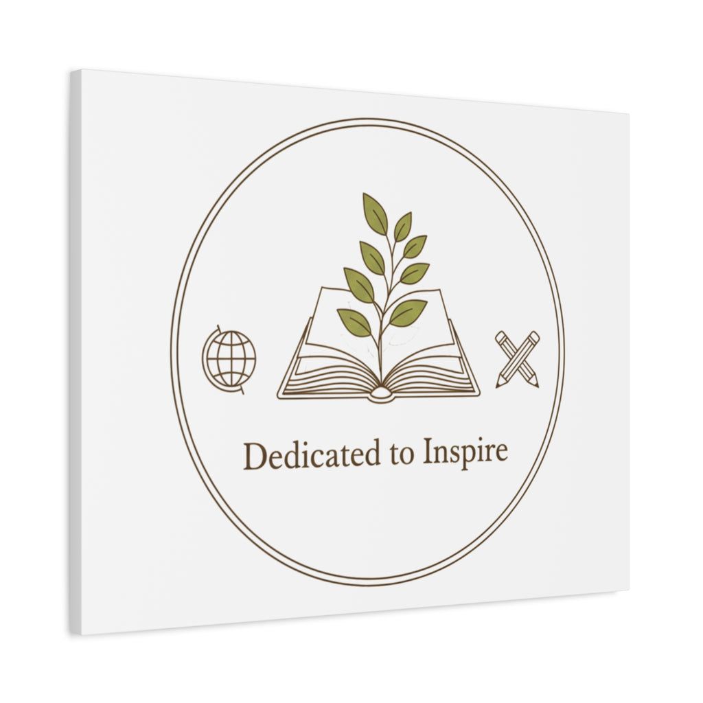 Dedicated to Inspire Canvas | Minimalist Teacher Decor, Educator Pride