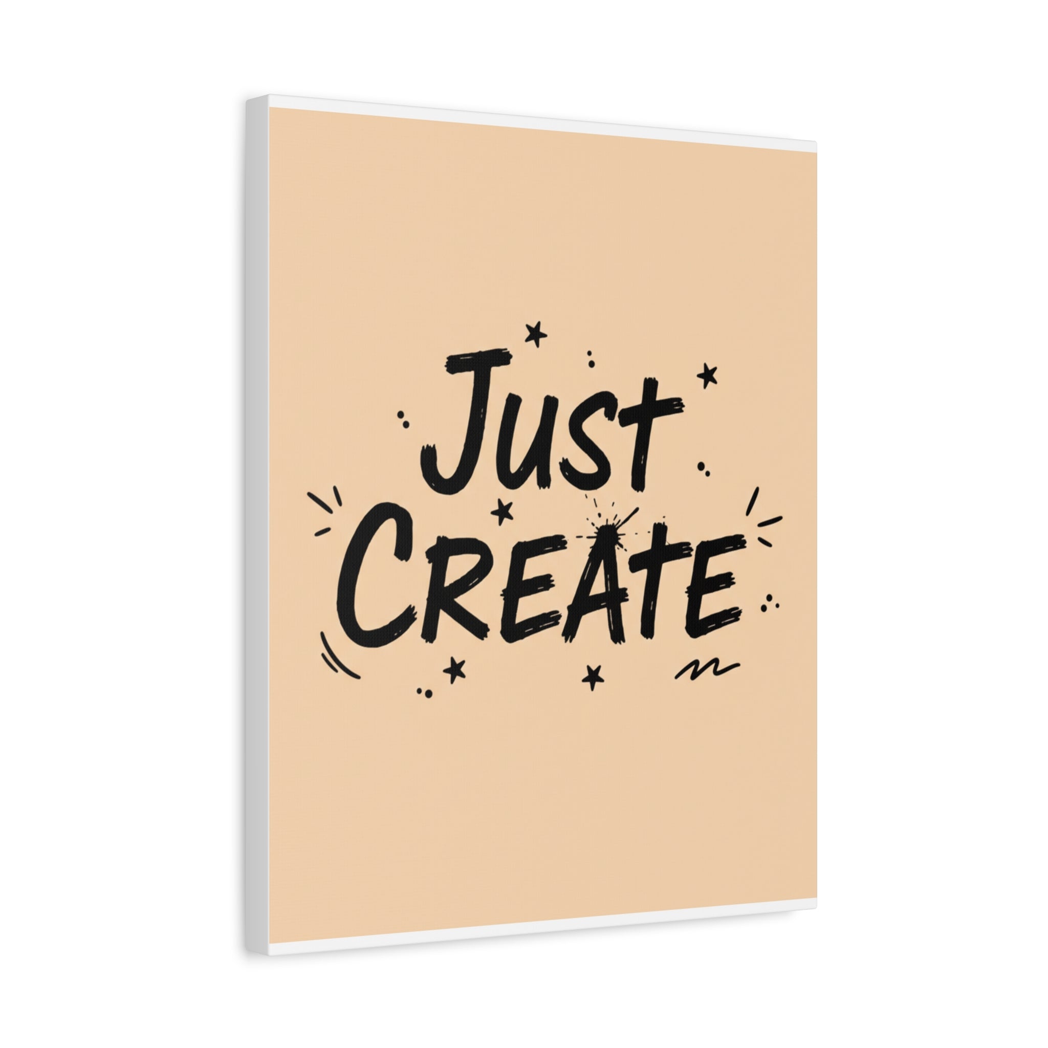 Just Create marker scribble art Canvas | Handwritten marker aesthetic