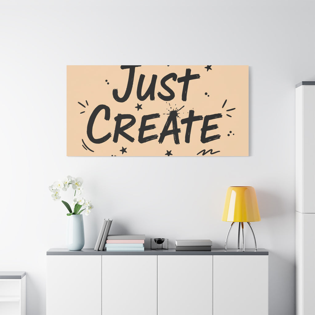 Just Create marker scribble art Canvas | Handwritten marker aesthetic