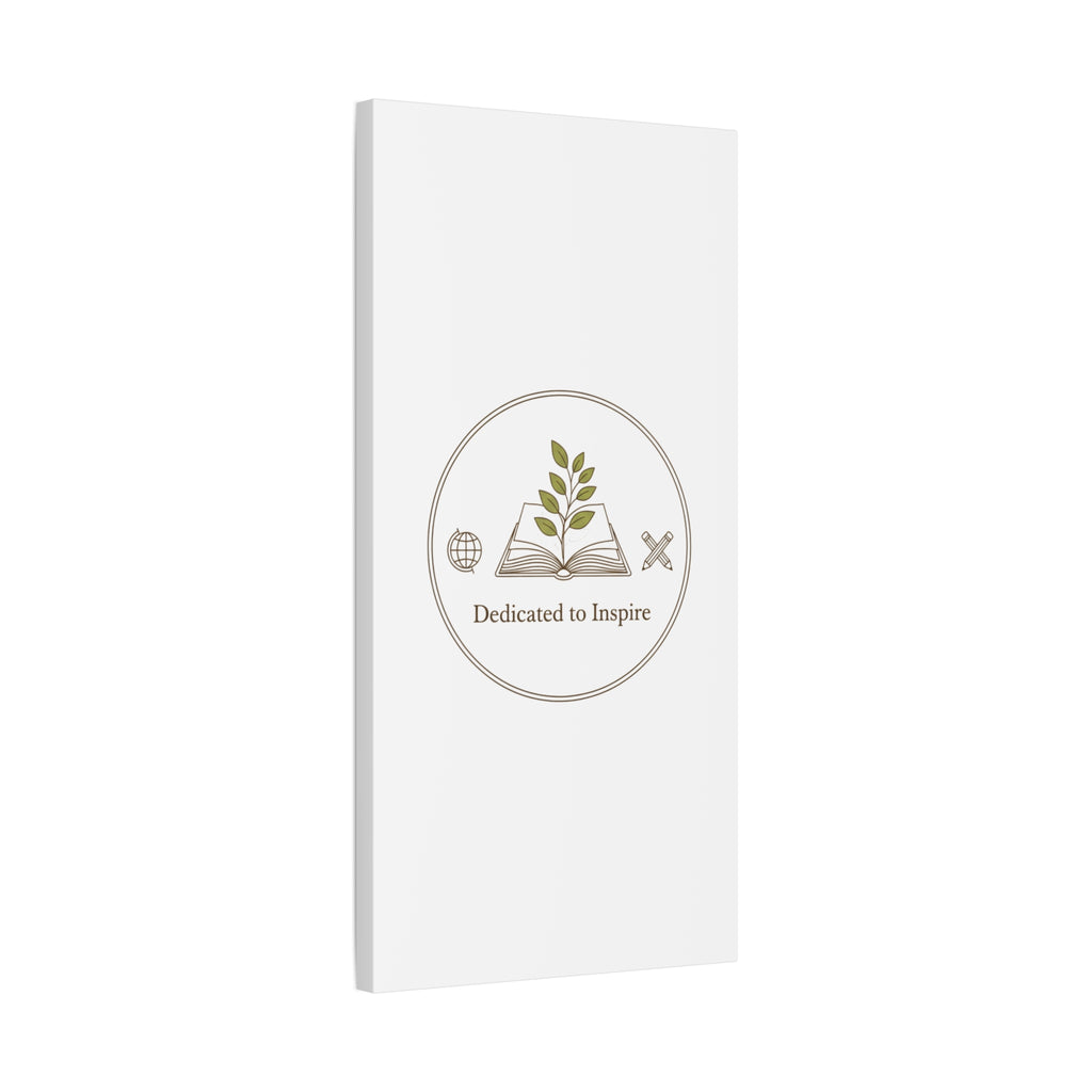 Dedicated to Inspire Canvas | Minimalist Teacher Decor, Educator Pride