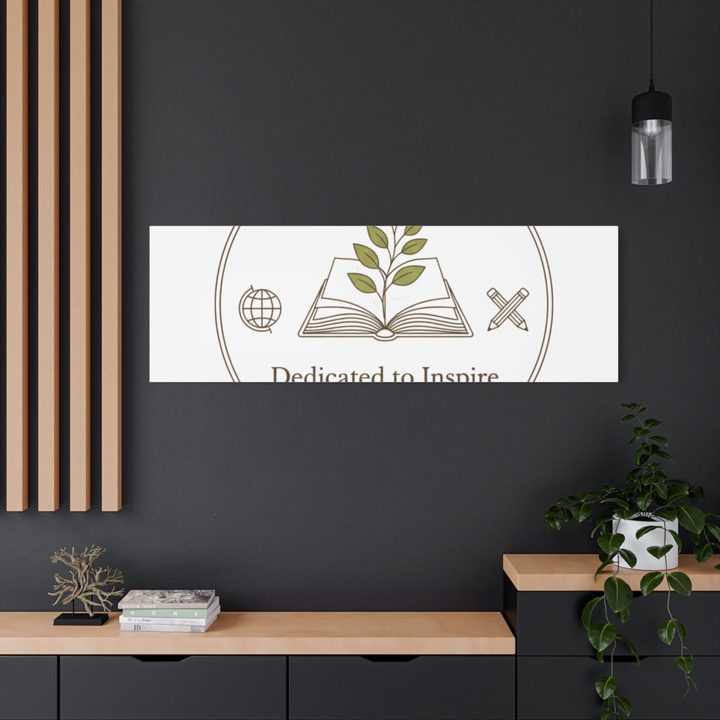 Dedicated to Inspire Canvas | Minimalist Teacher Decor, Educator Pride