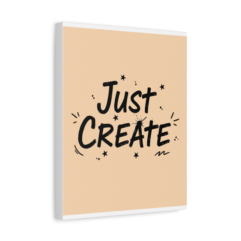 Just Create marker scribble art Canvas | Handwritten marker aesthetic