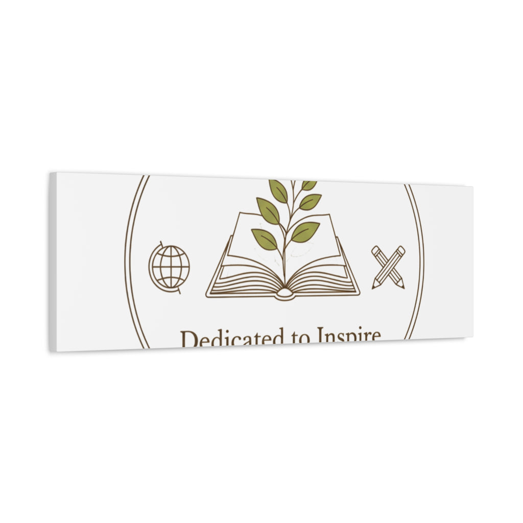 Dedicated to Inspire Canvas | Minimalist Teacher Decor, Educator Pride