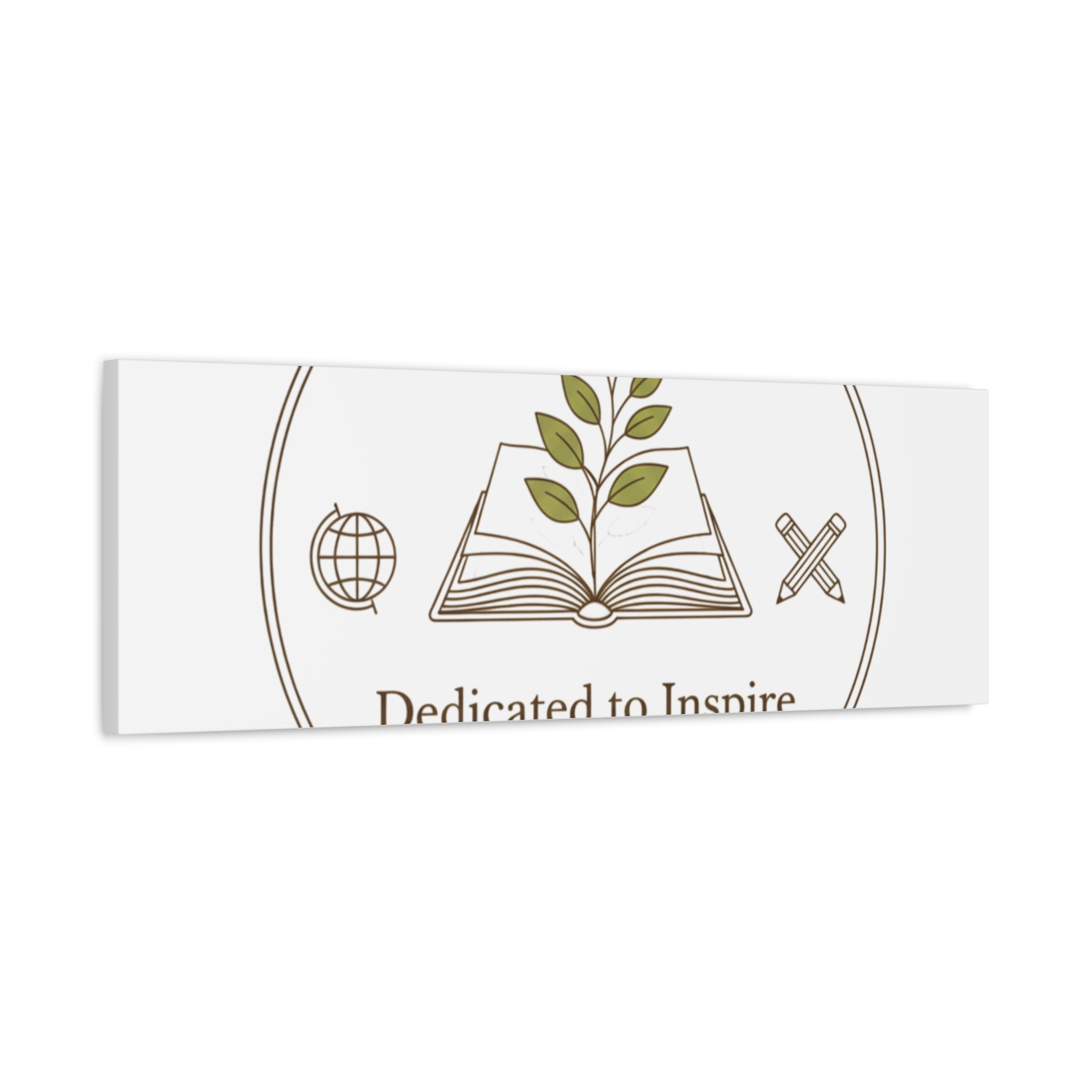 Dedicated to Inspire Canvas | Minimalist Teacher Decor, Educator Pride