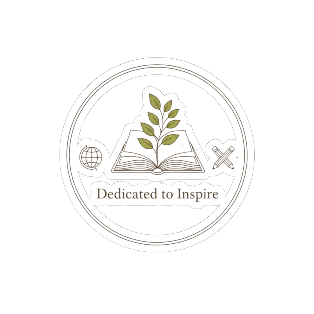 Dedicated to Inspire Sticker | Modern Teacher, Minimalist Educator Pride