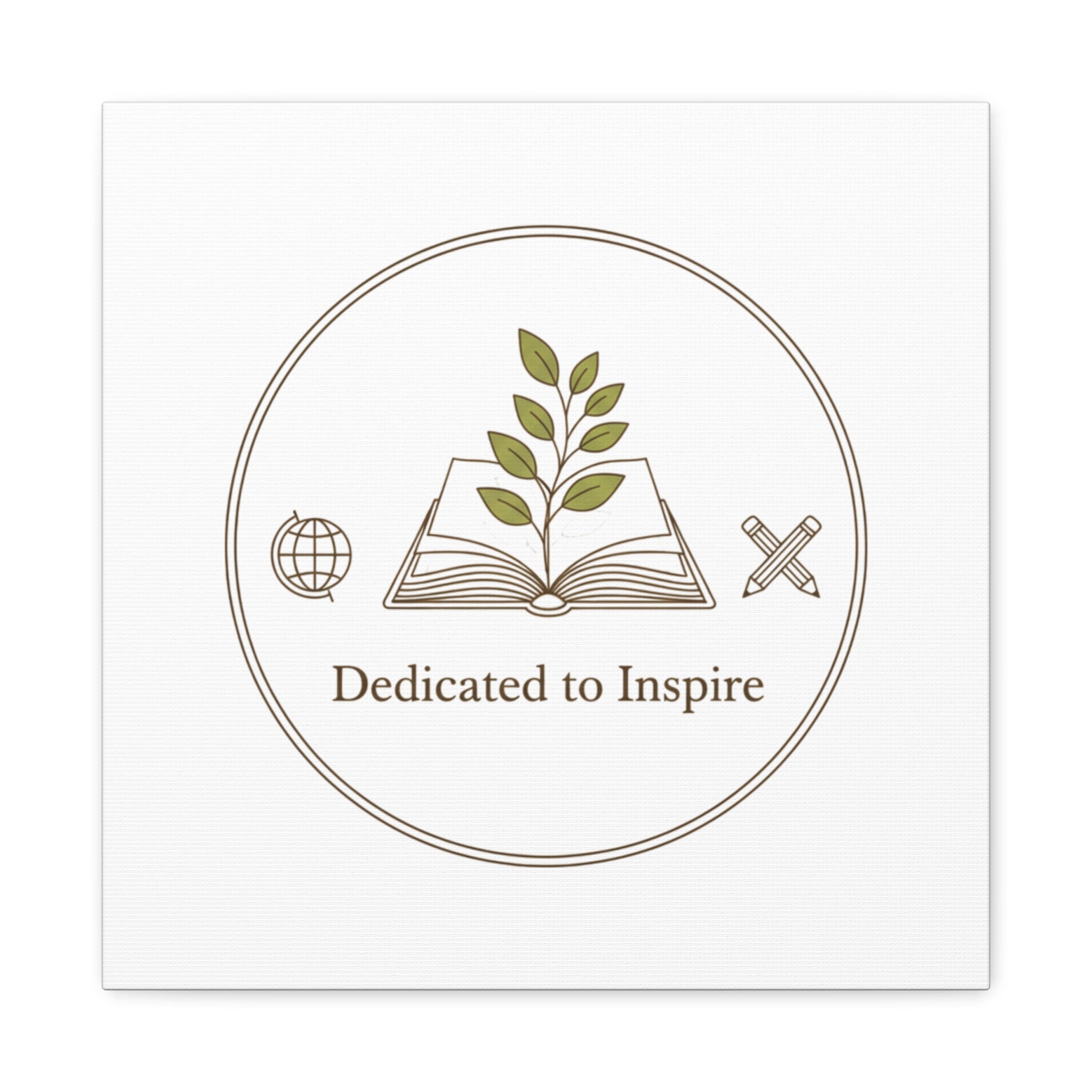 Dedicated to Inspire Canvas | Minimalist Teacher Decor, Educator Pride