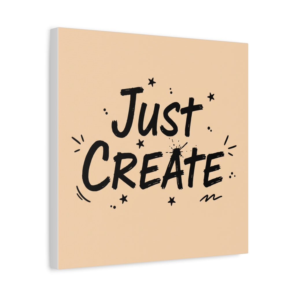 Just Create marker scribble art Canvas | Handwritten marker aesthetic