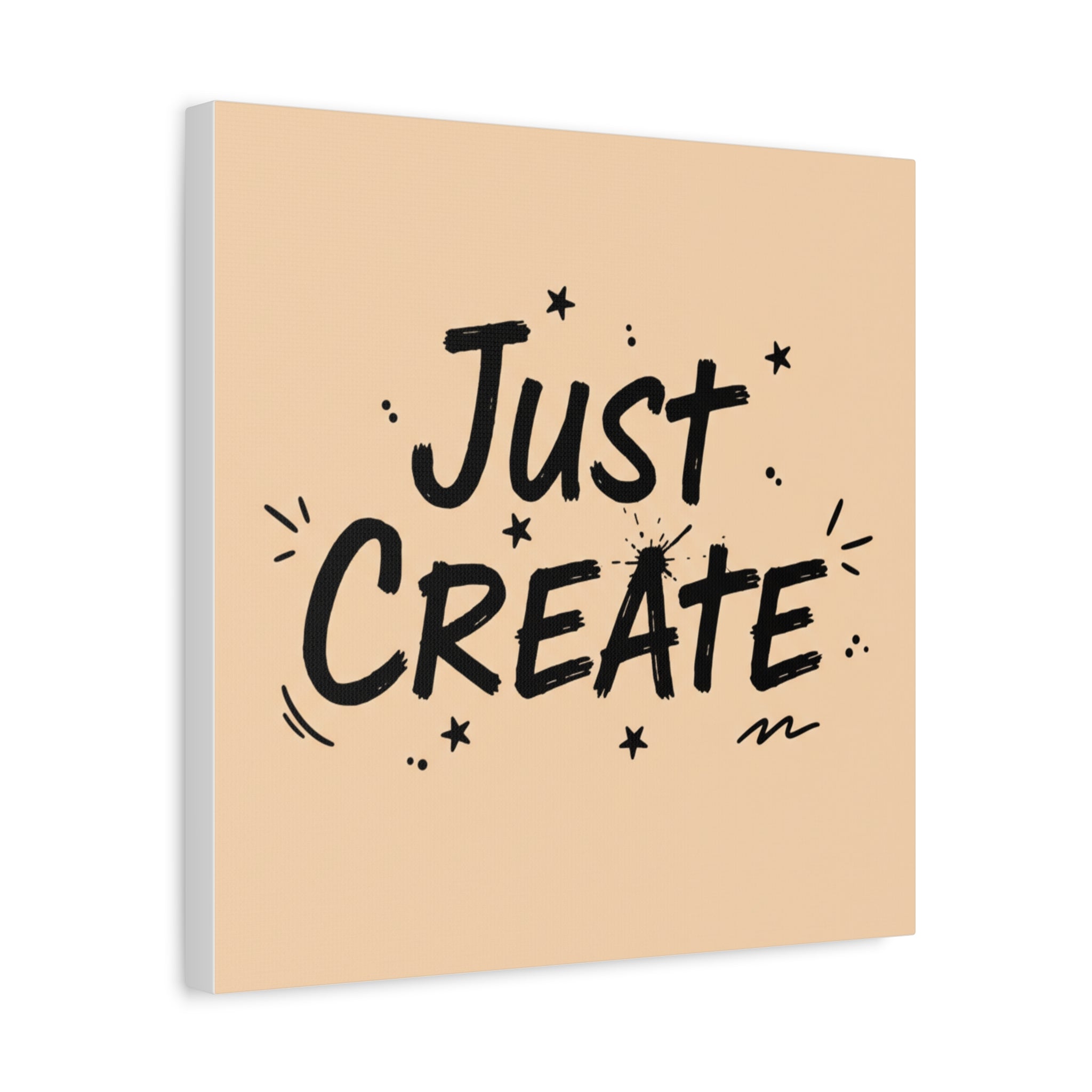 Just Create marker scribble art Canvas | Handwritten marker aesthetic