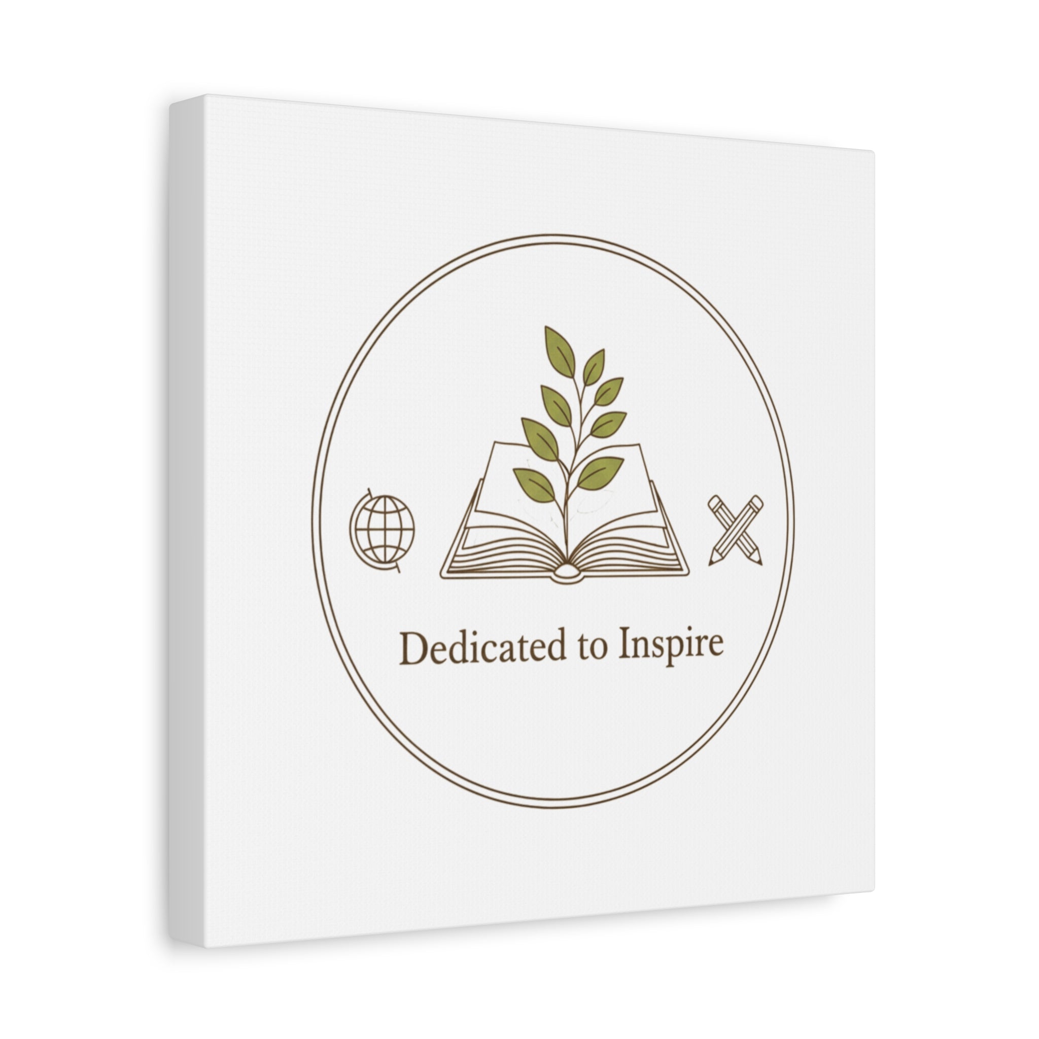 Dedicated to Inspire Canvas | Minimalist Teacher Decor, Educator Pride