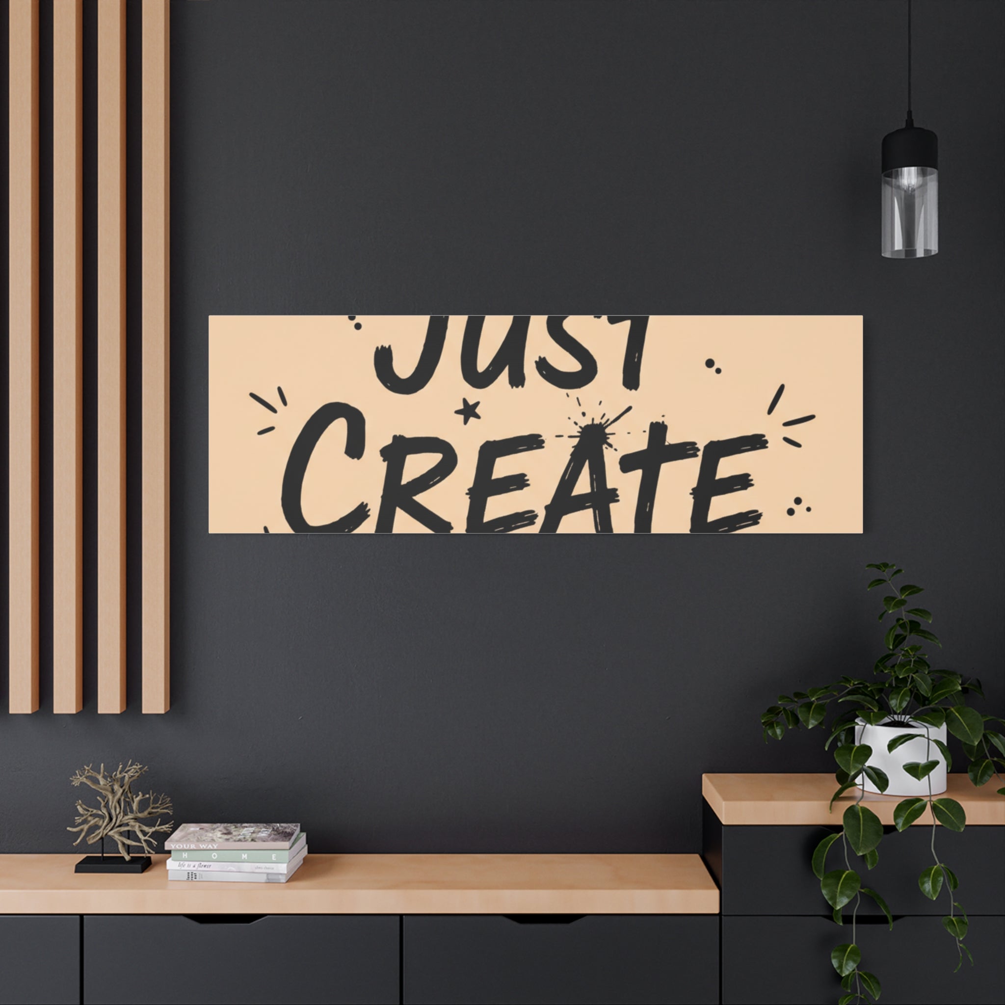 Just Create marker scribble art Canvas | Handwritten marker aesthetic