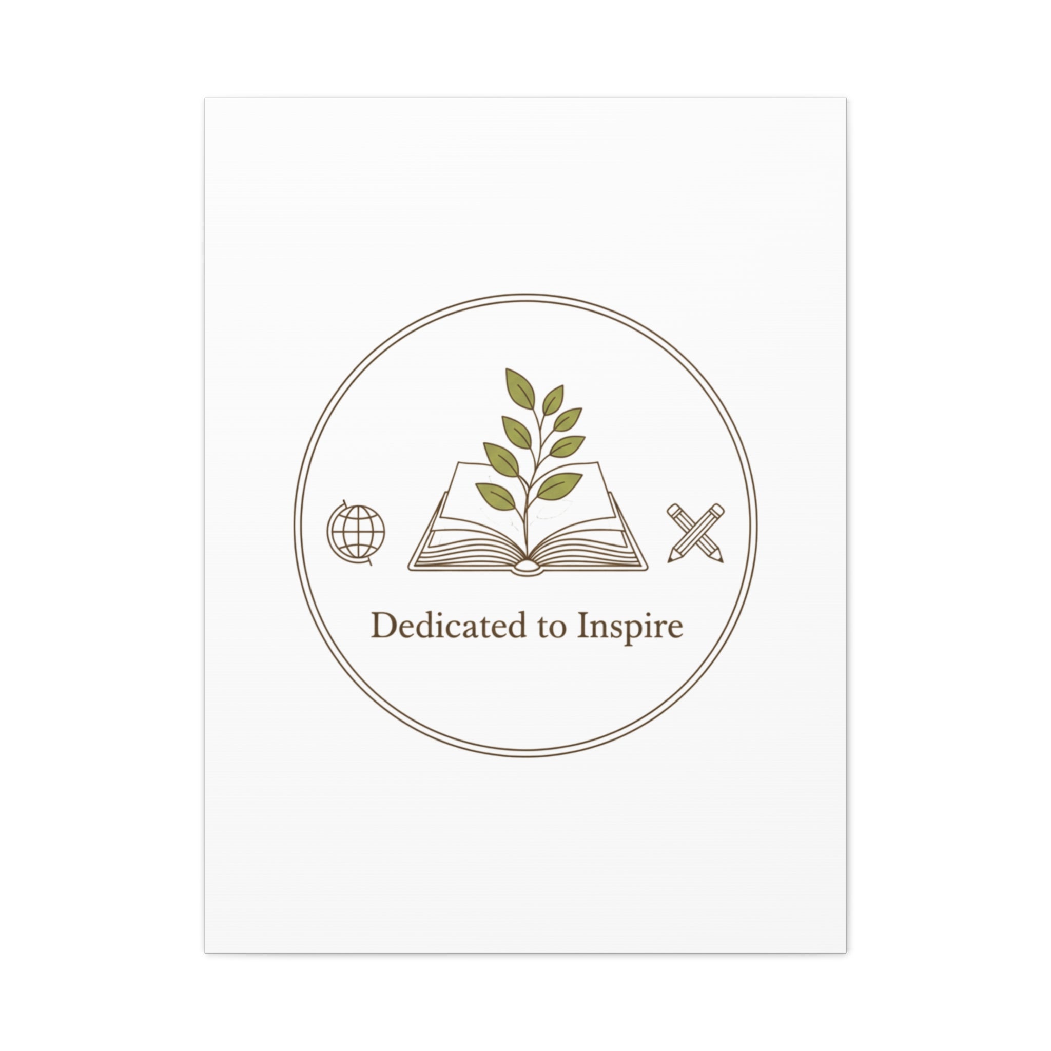Dedicated to Inspire Canvas | Minimalist Teacher Decor, Educator Pride