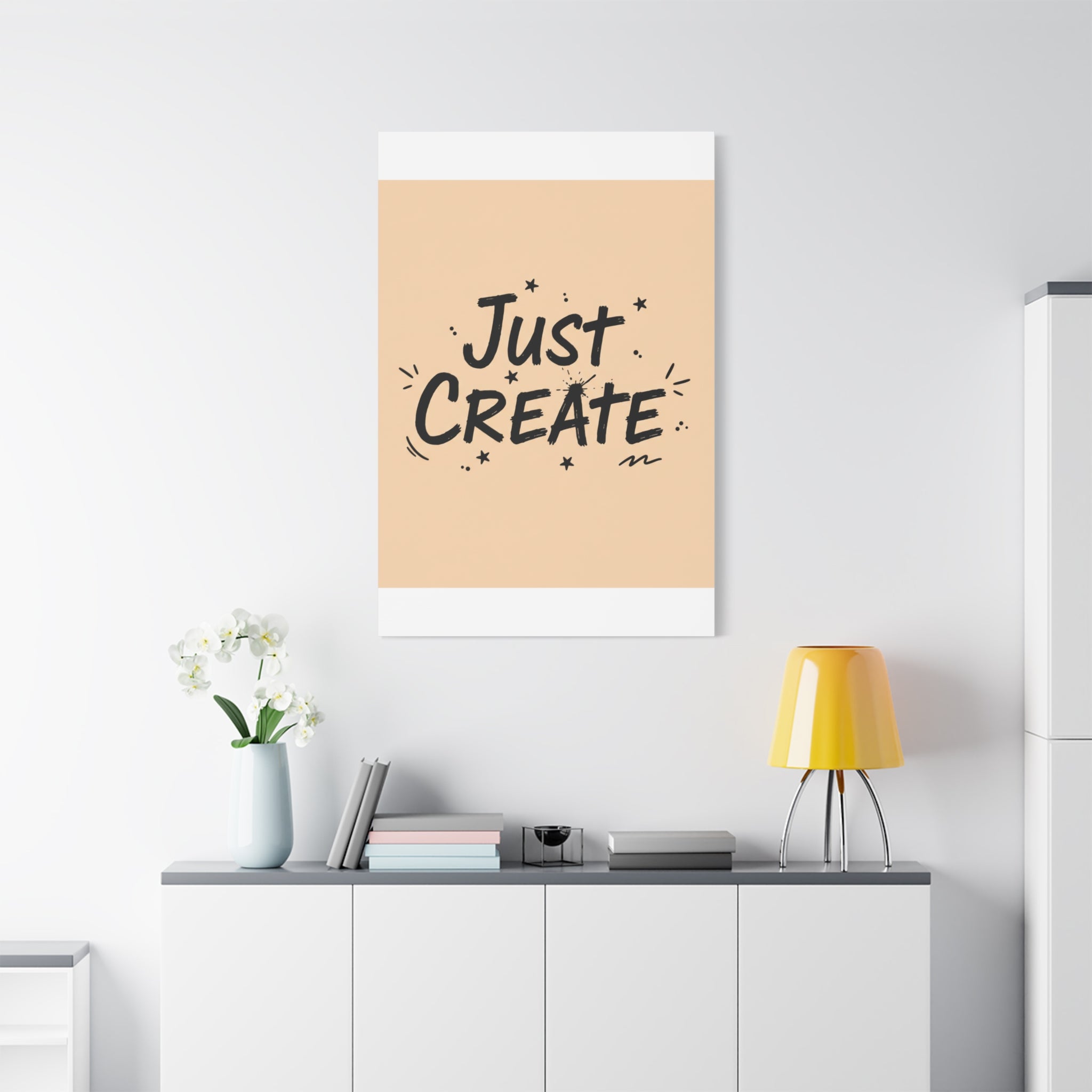 Just Create marker scribble art Canvas | Handwritten marker aesthetic