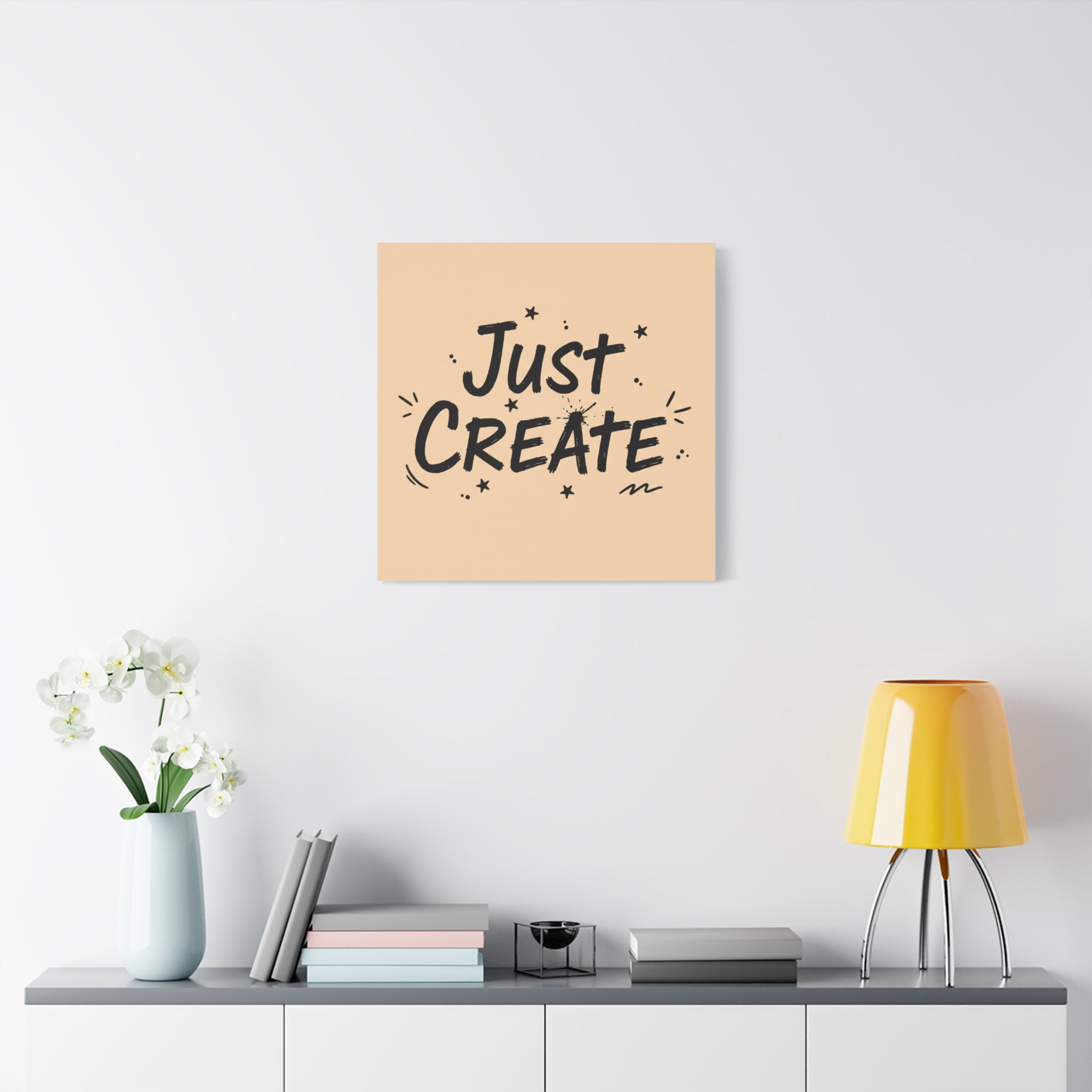 Just Create marker scribble art Canvas | Handwritten marker aesthetic