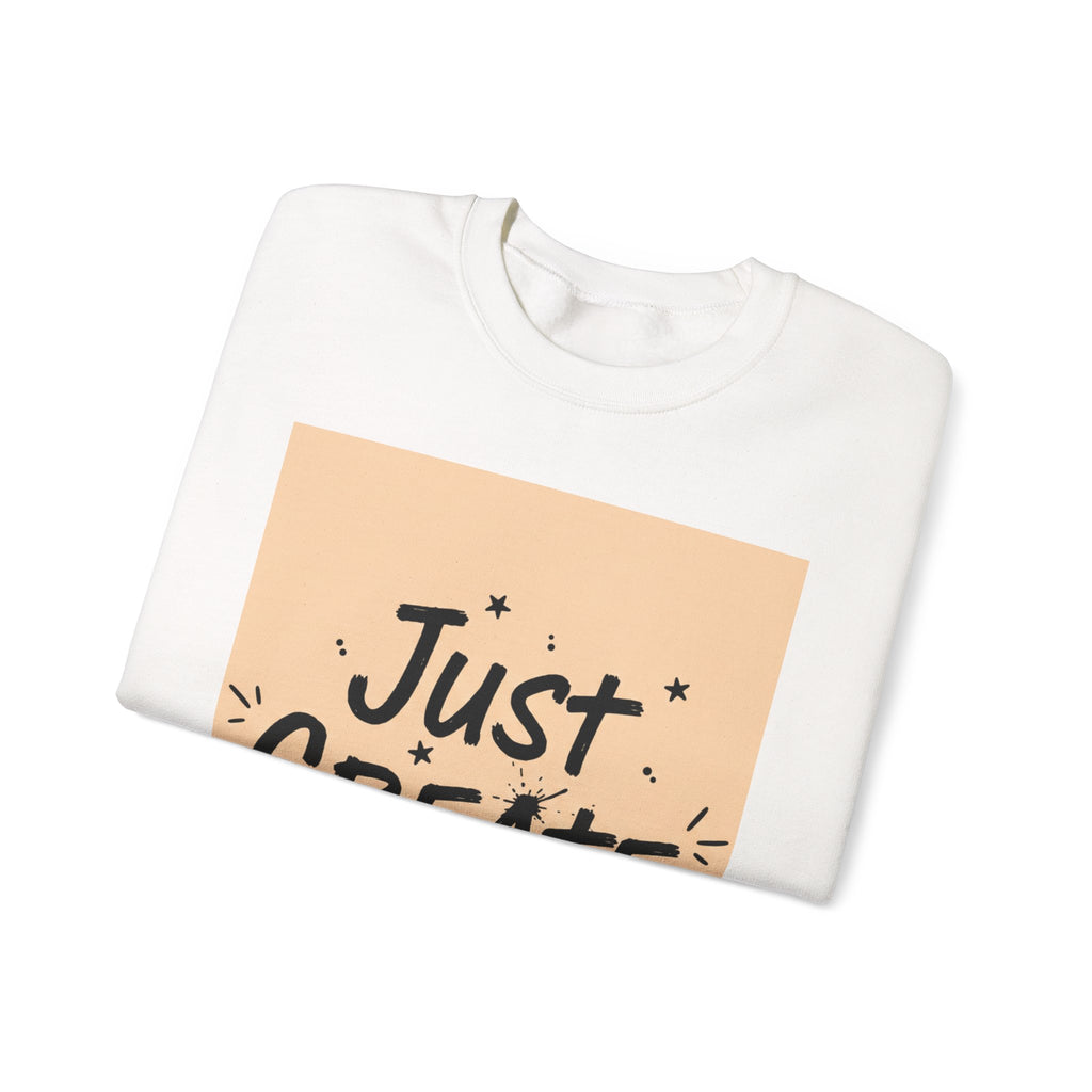 Just Create marker scribble sweatshirt | handwritten font art, doodle quote