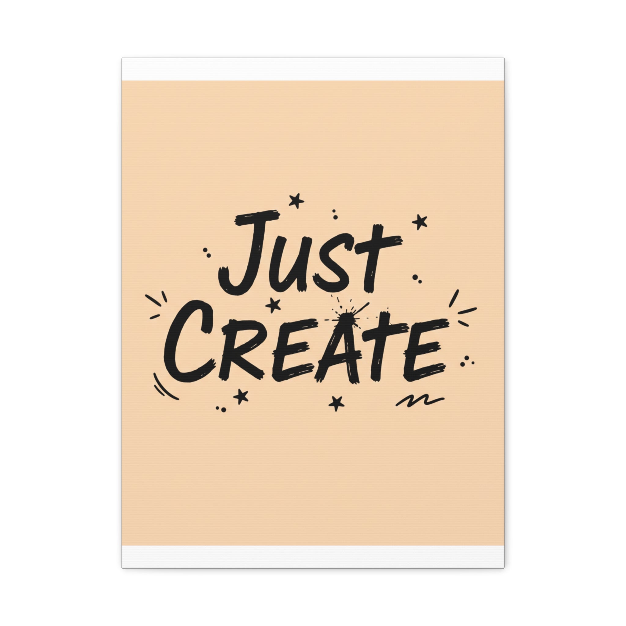 Just Create marker scribble art Canvas | Handwritten marker aesthetic