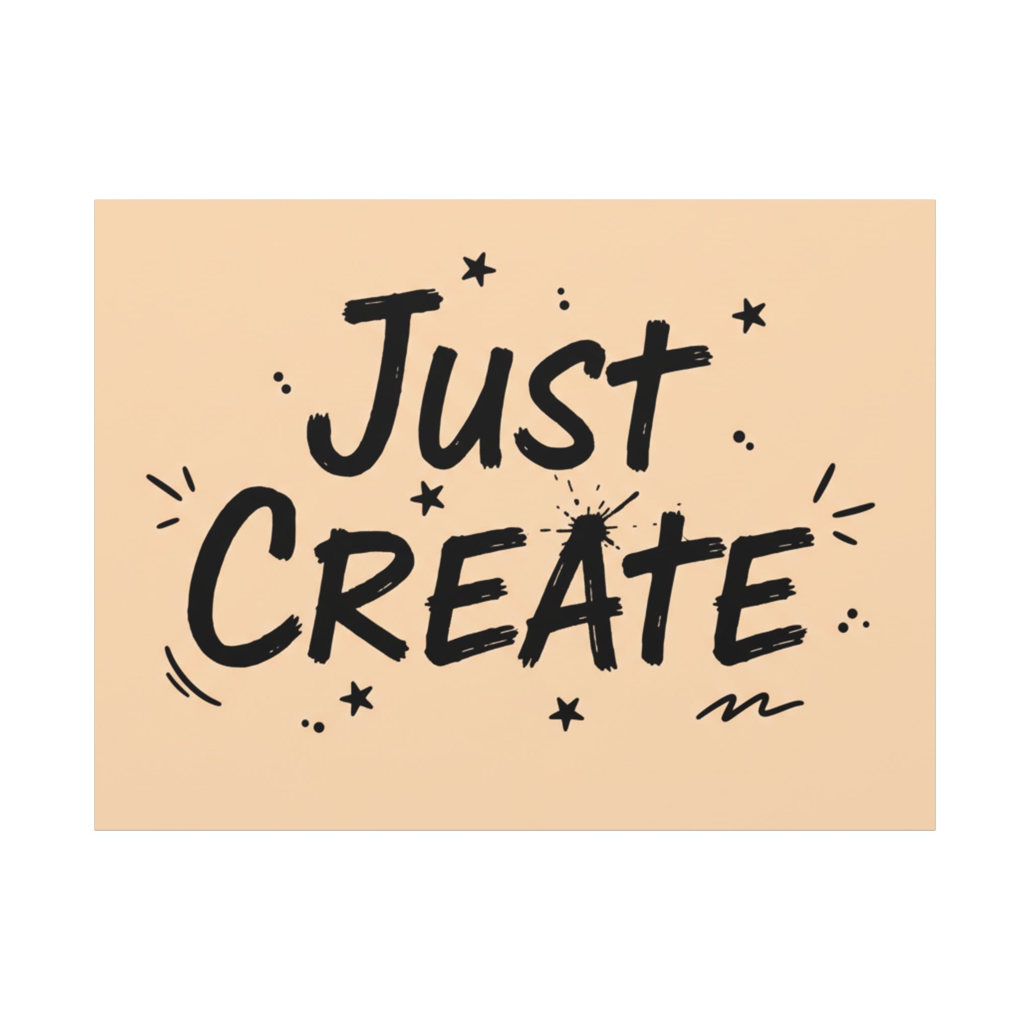 Just Create marker scribble art Canvas | Handwritten marker aesthetic