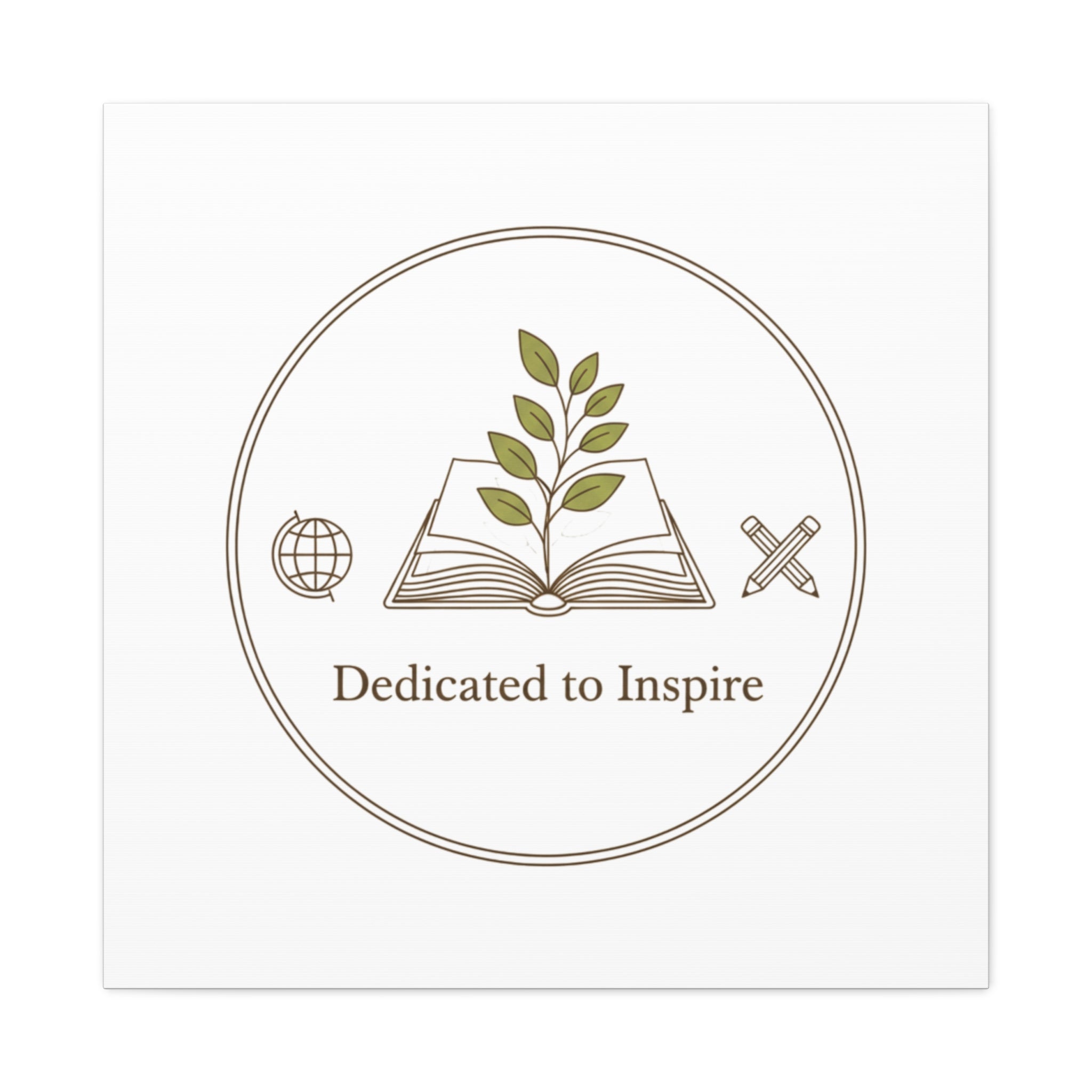 Dedicated to Inspire Canvas | Minimalist Teacher Decor, Educator Pride