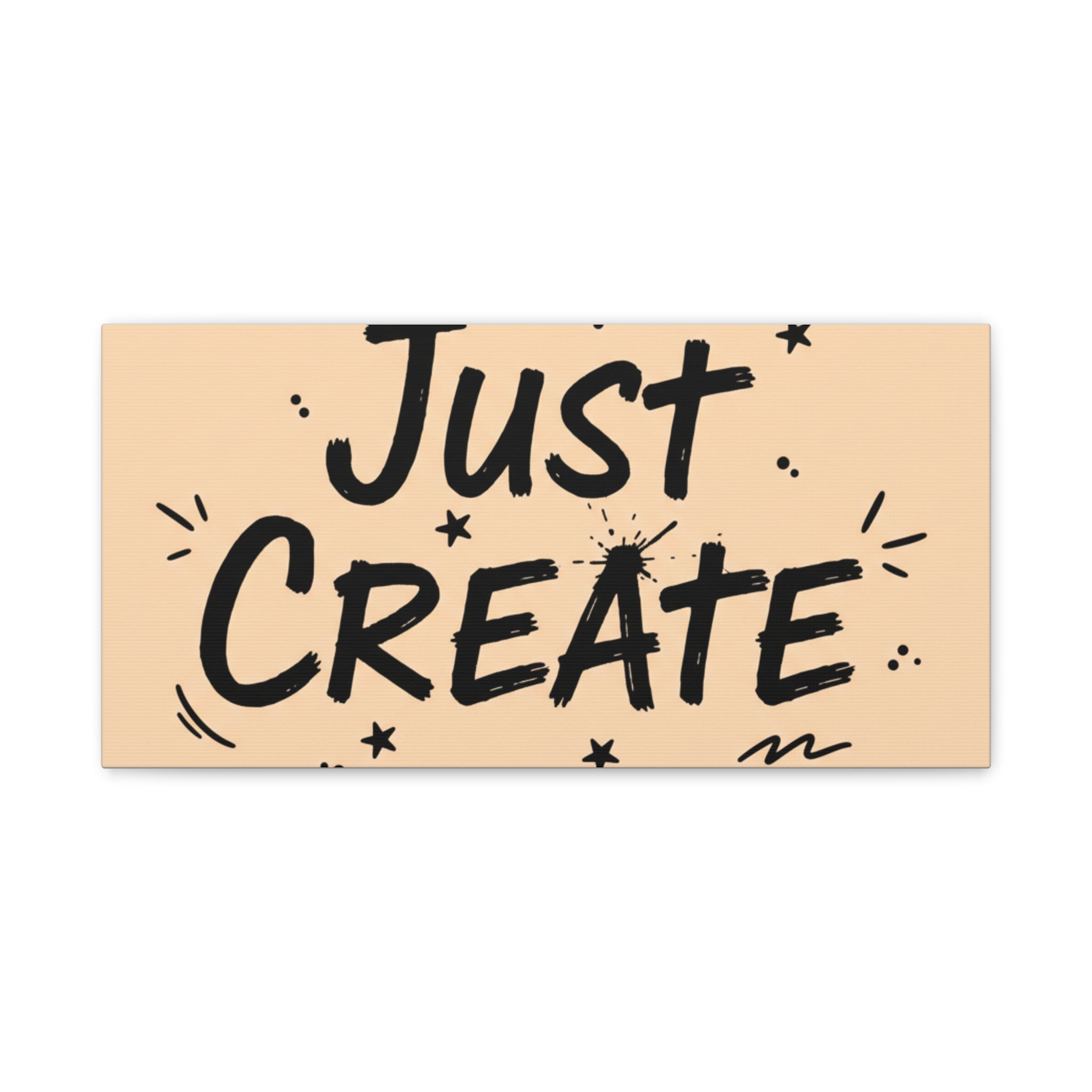 Just Create marker scribble art Canvas | Handwritten marker aesthetic