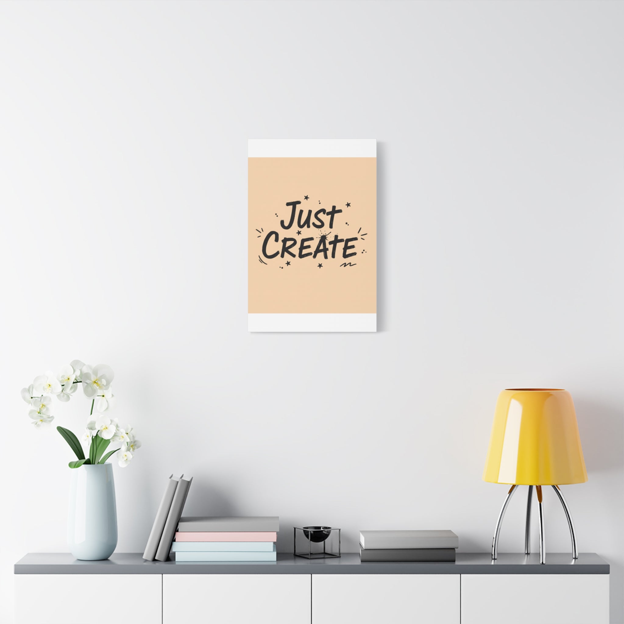 Just Create marker scribble art Canvas | Handwritten marker aesthetic