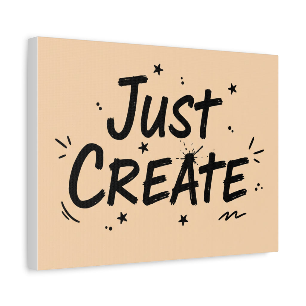 Just Create marker scribble art Canvas | Handwritten marker aesthetic