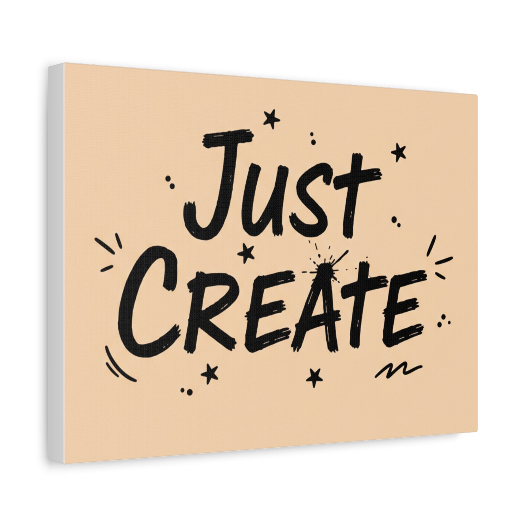 Just Create marker scribble art Canvas | Handwritten marker aesthetic