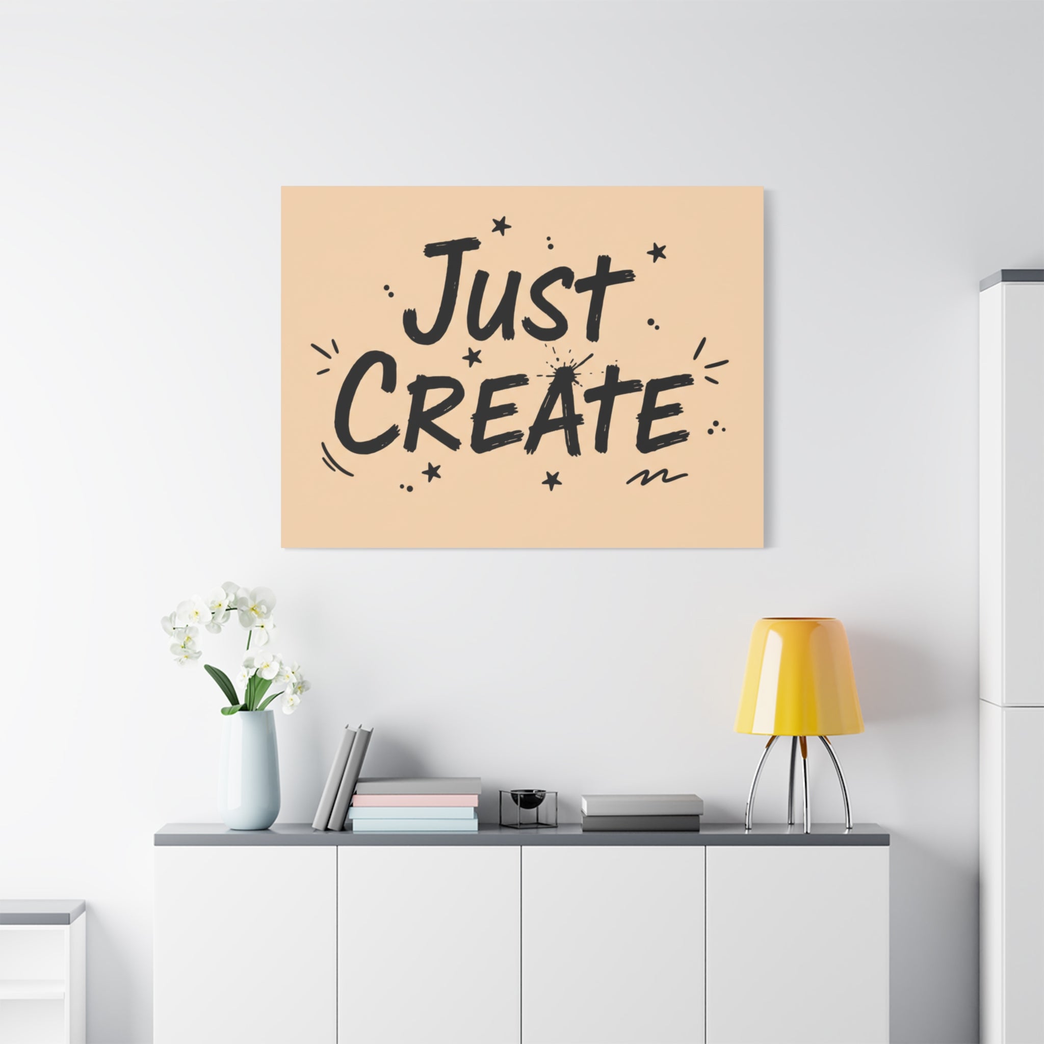 Just Create marker scribble art Canvas | Handwritten marker aesthetic