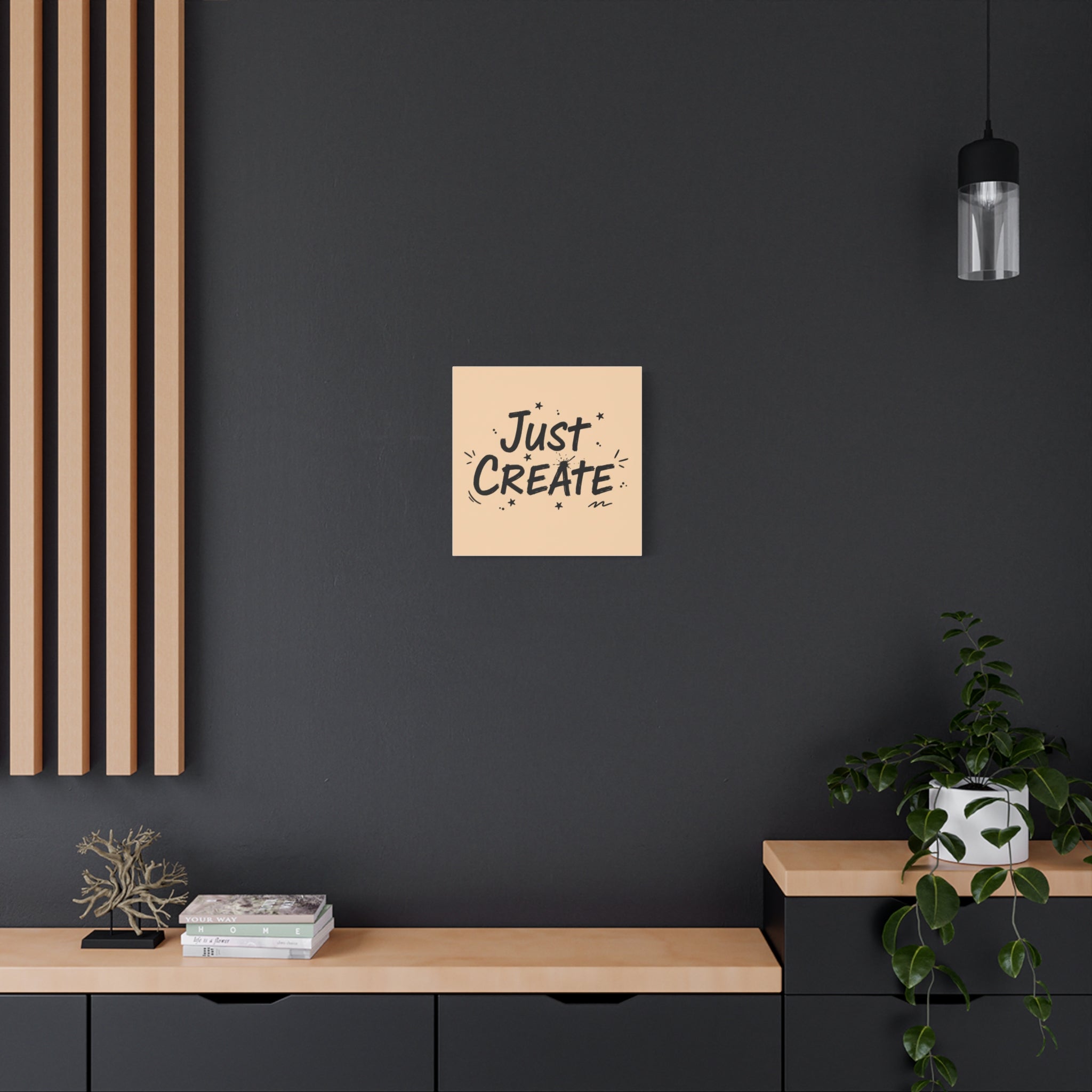 Just Create marker scribble art Canvas | Handwritten marker aesthetic