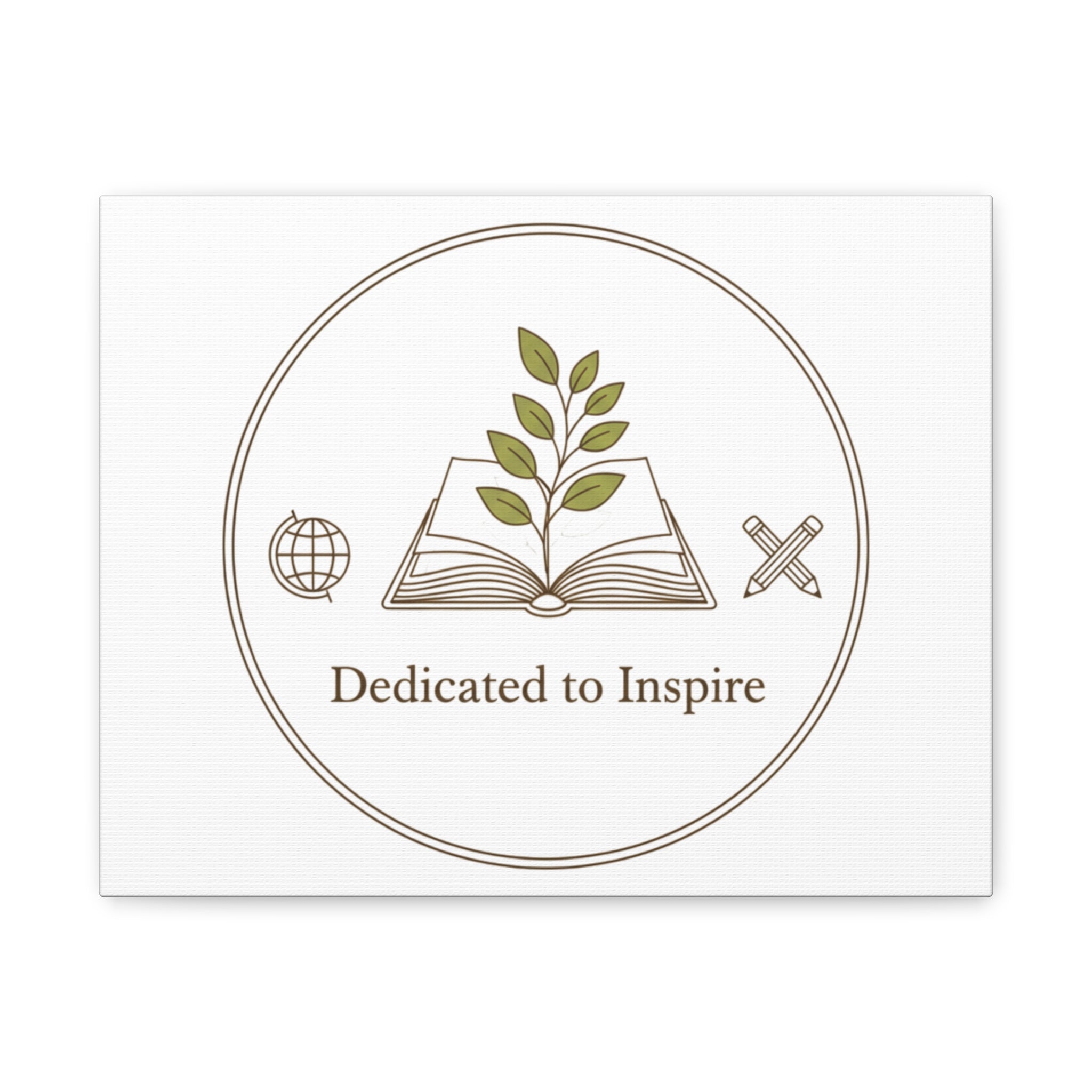 Dedicated to Inspire Canvas | Minimalist Teacher Decor, Educator Pride