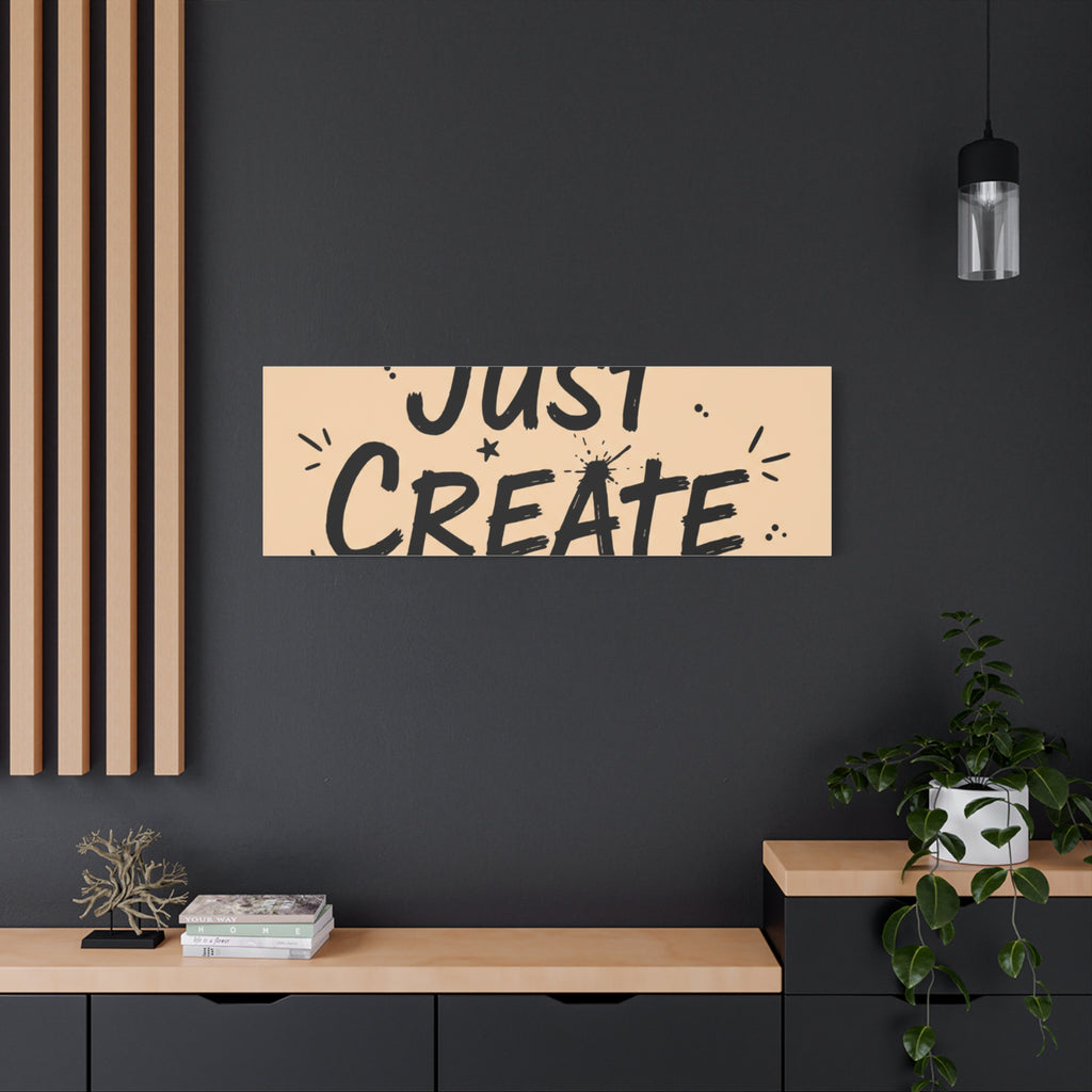 Just Create marker scribble art Canvas | Handwritten marker aesthetic