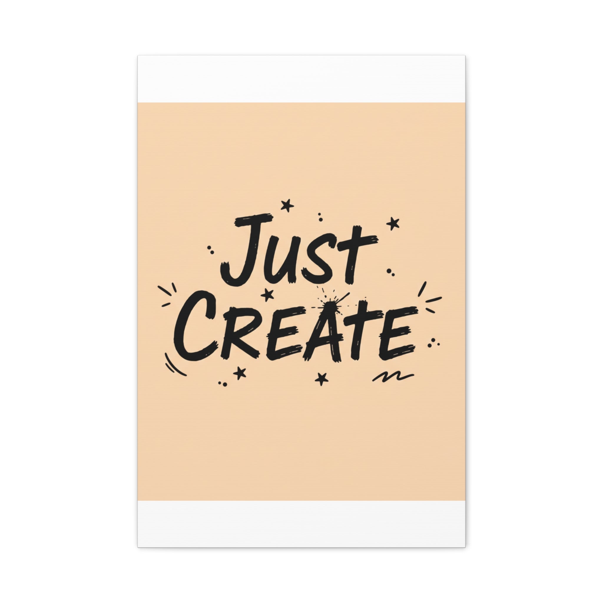 Just Create marker scribble art Canvas | Handwritten marker aesthetic