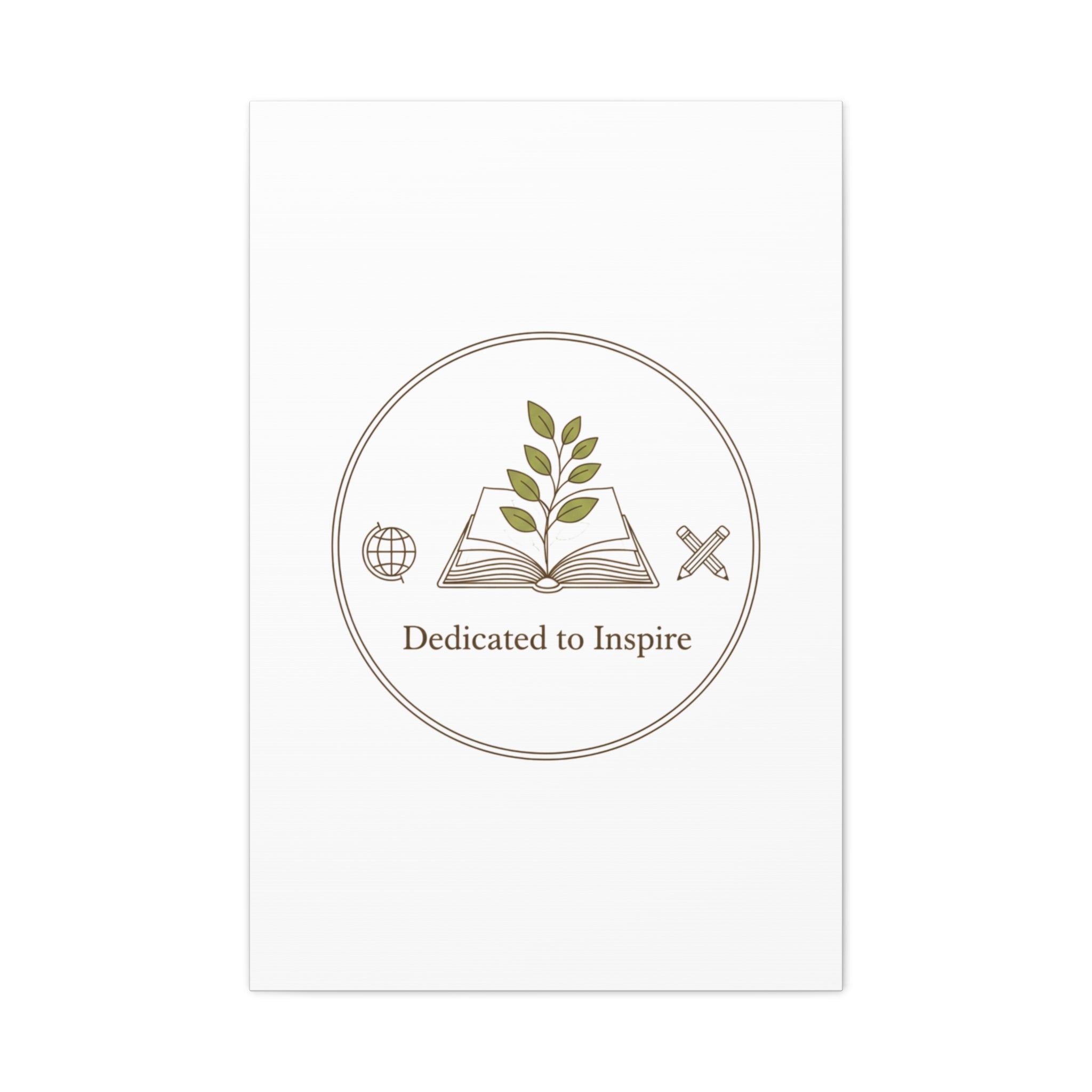 Dedicated to Inspire Canvas | Minimalist Teacher Decor, Educator Pride