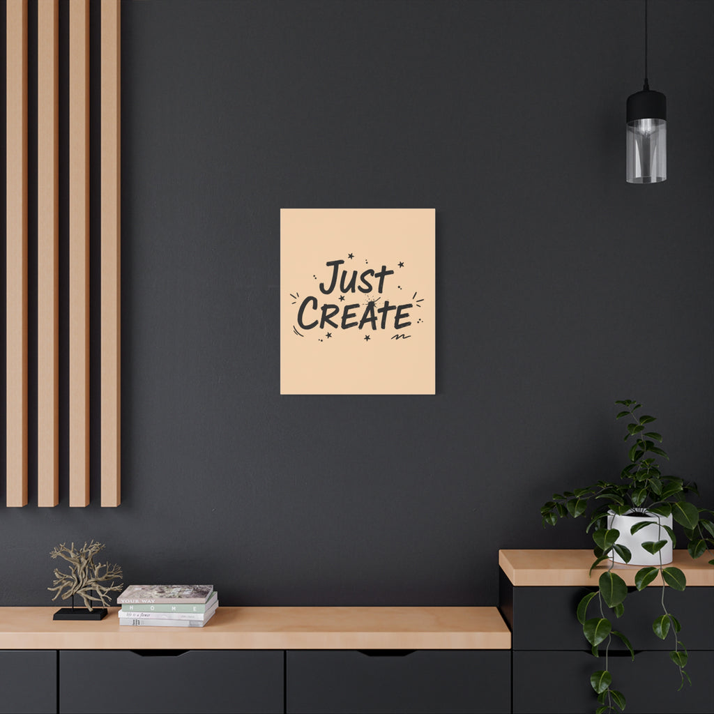 Just Create marker scribble art Canvas | Handwritten marker aesthetic